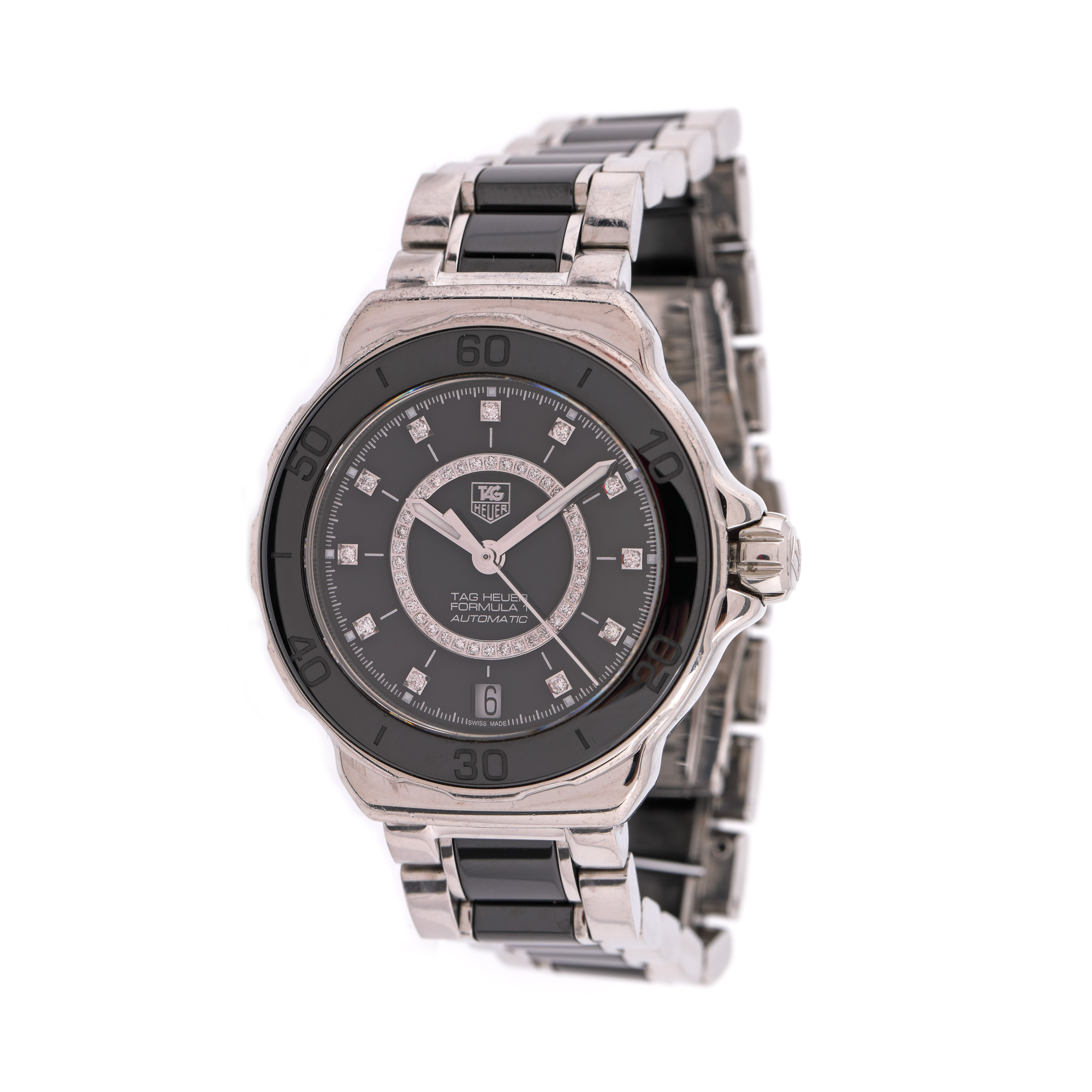 Tag Heuer Formula 1 wristwatch, women, decorated with diamonds