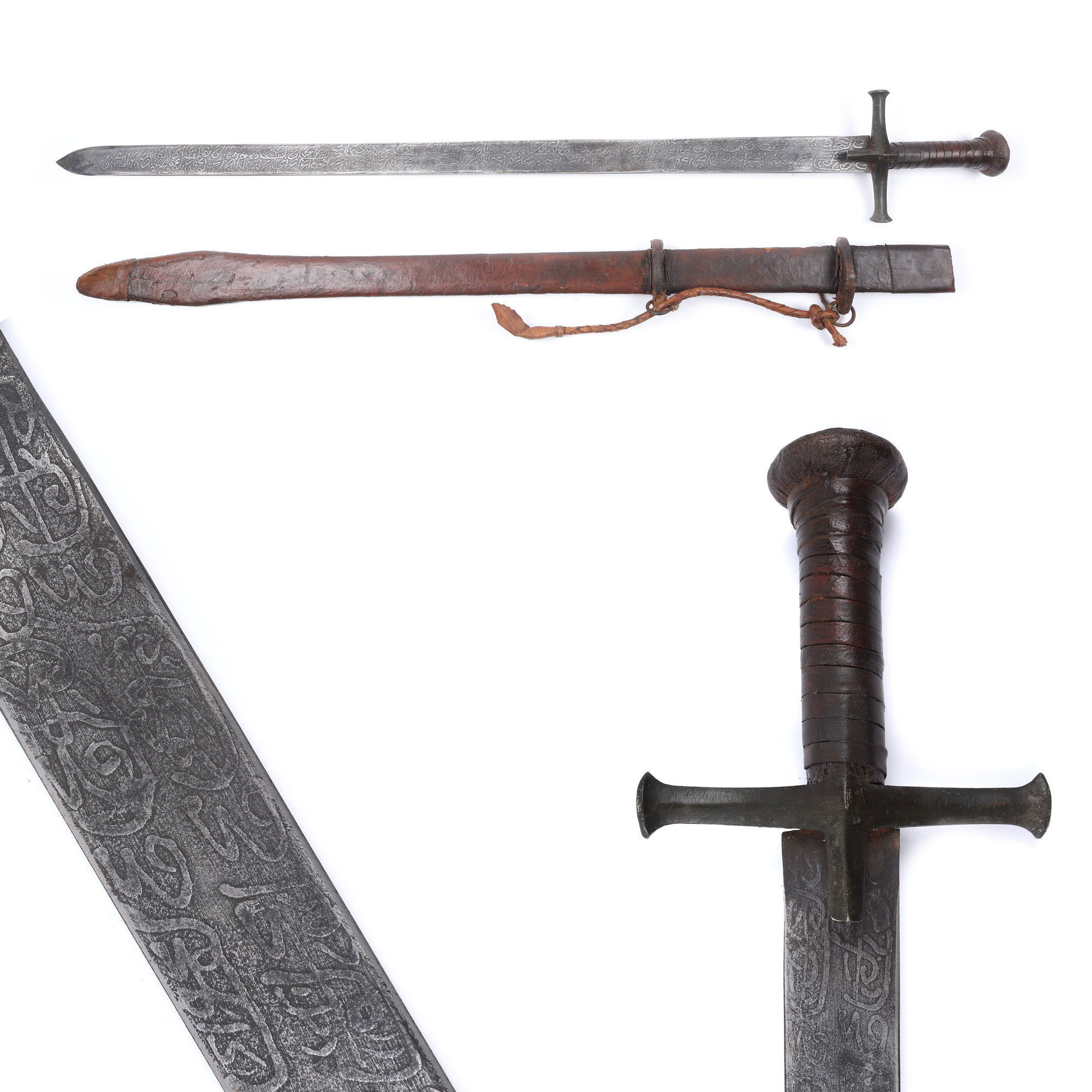 Kaskara sword, with sheath, Sudan, early 20th century