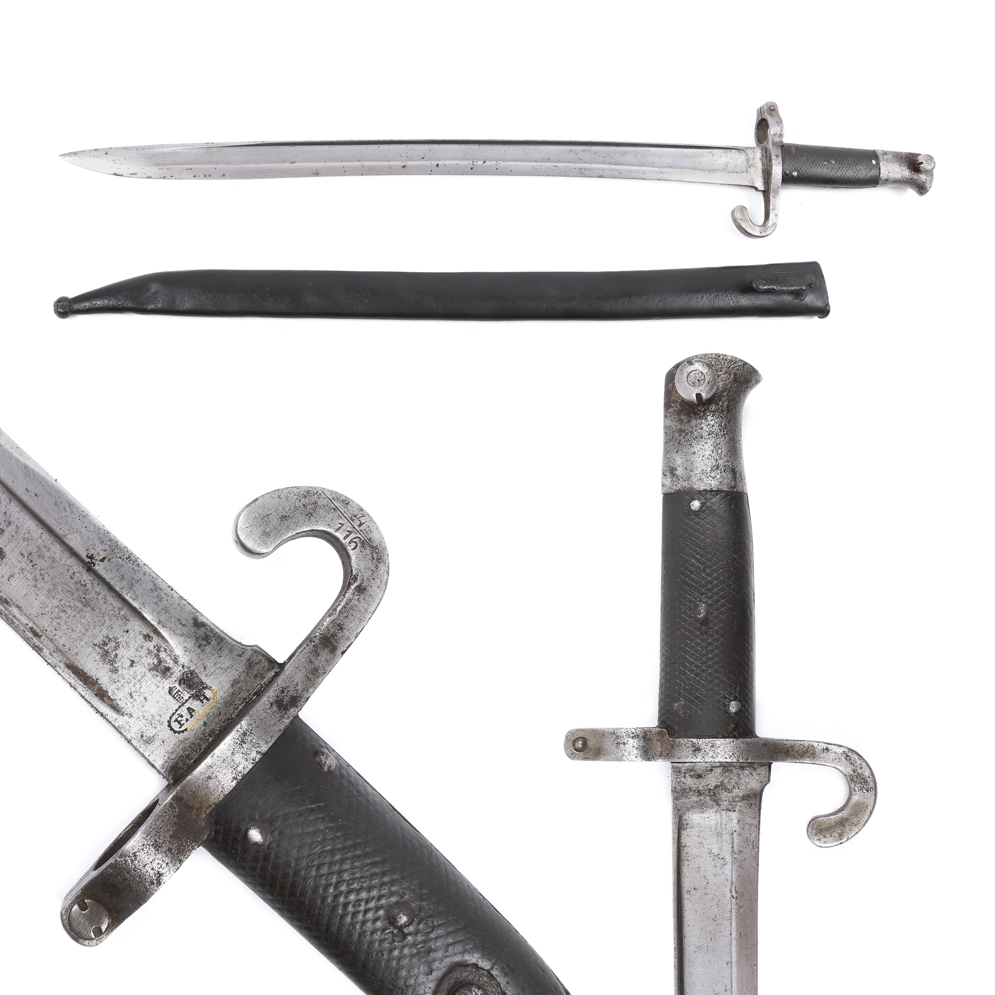 Yatagan-type bayonet, with sheath, Austria-Hungary, second half of the 19th century