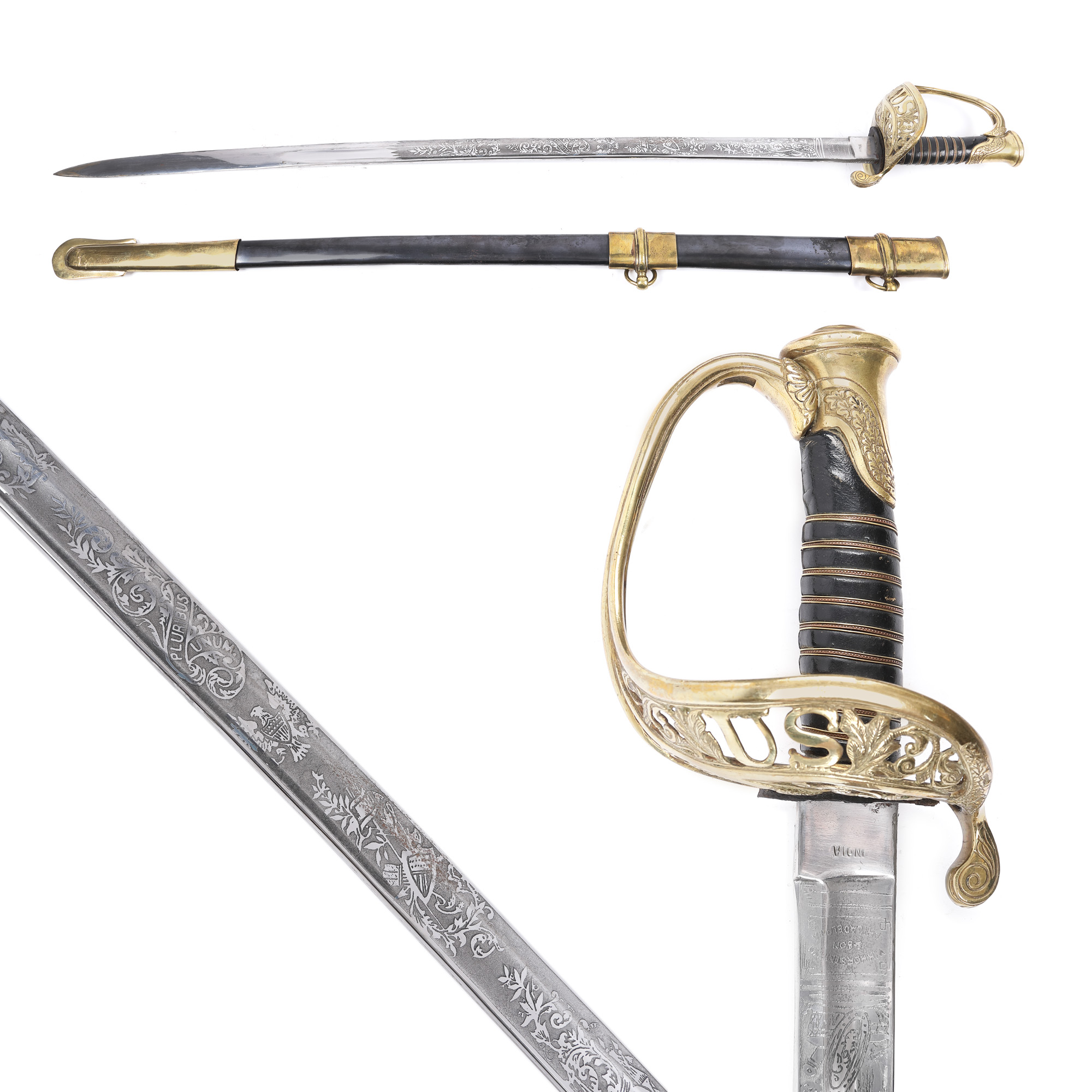 Officer's sword, with sheath, model 1850, USA, mid-20th century