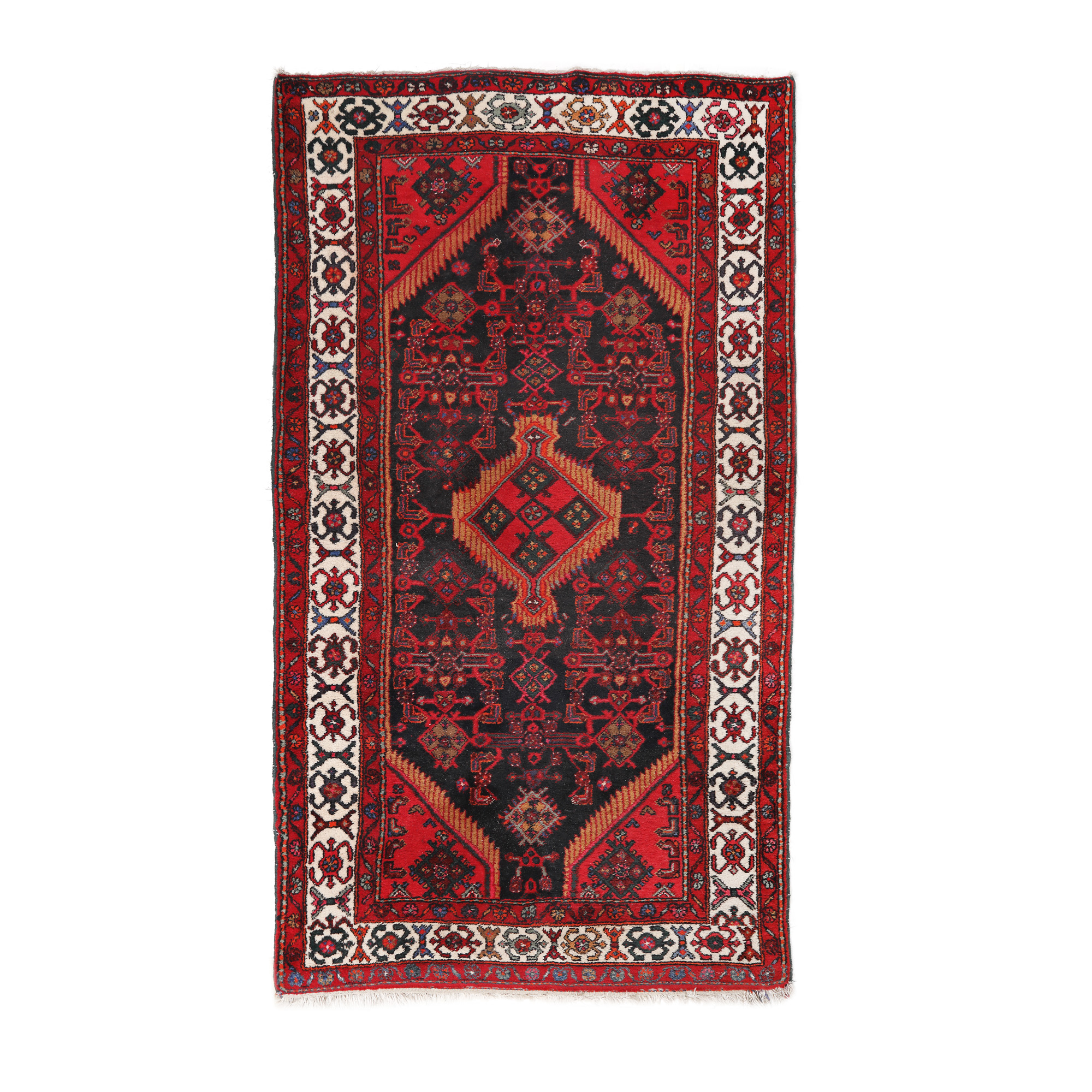 Nahawand wool rug, decorated with geometrical motifs, Iran