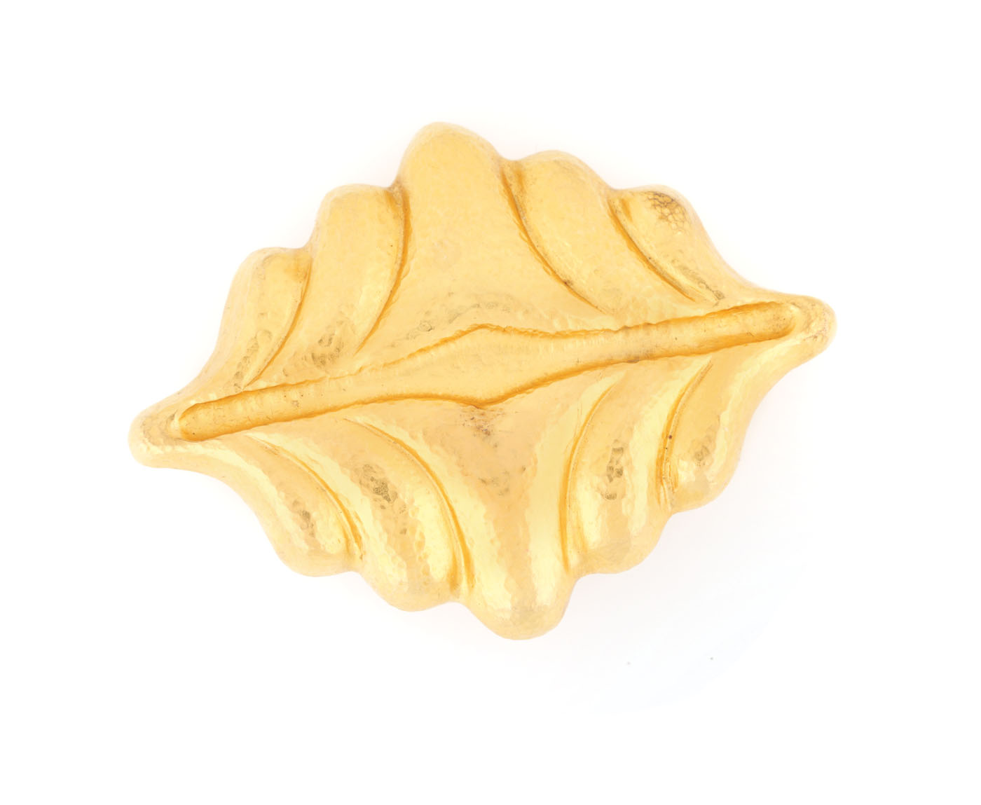Lalaounis solid gold leaf brooch