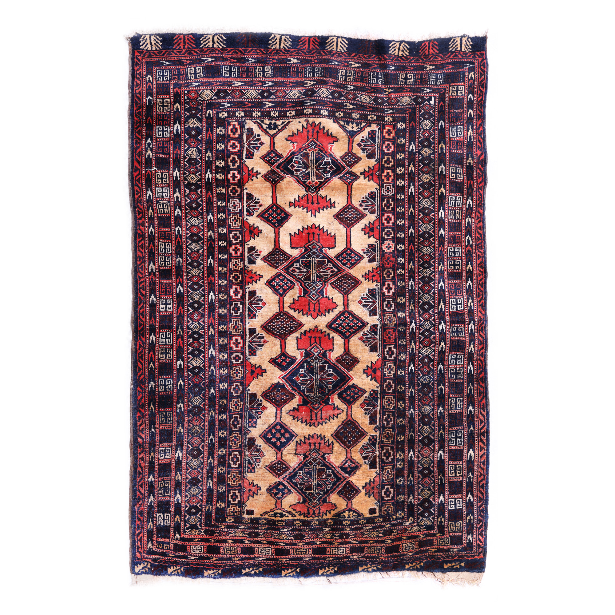 Beluch wool rug, decorated with specific motifs, Pakistan
