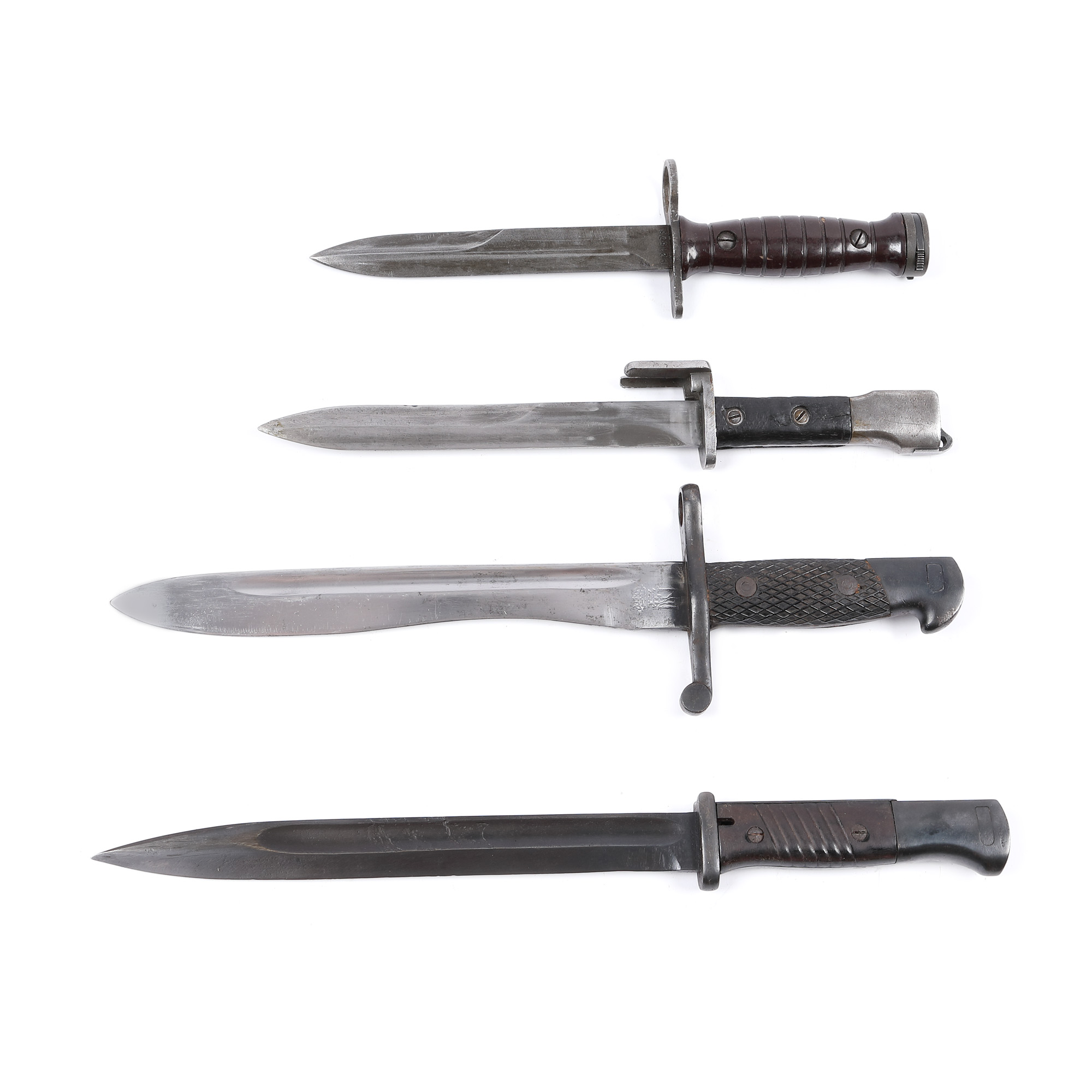 Small collection of bayonets, with sheath, mid-20th century