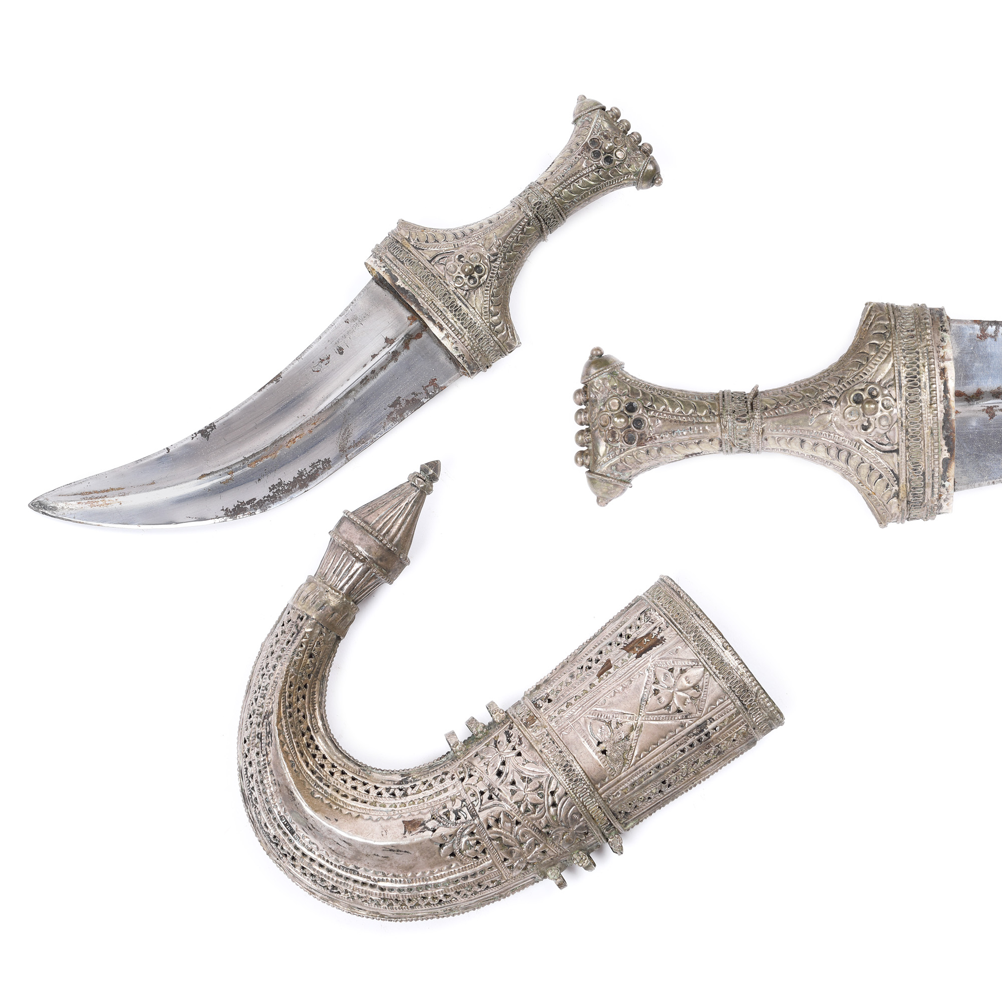 Jambiya dagger, with sheath, Yemen, late 19th century