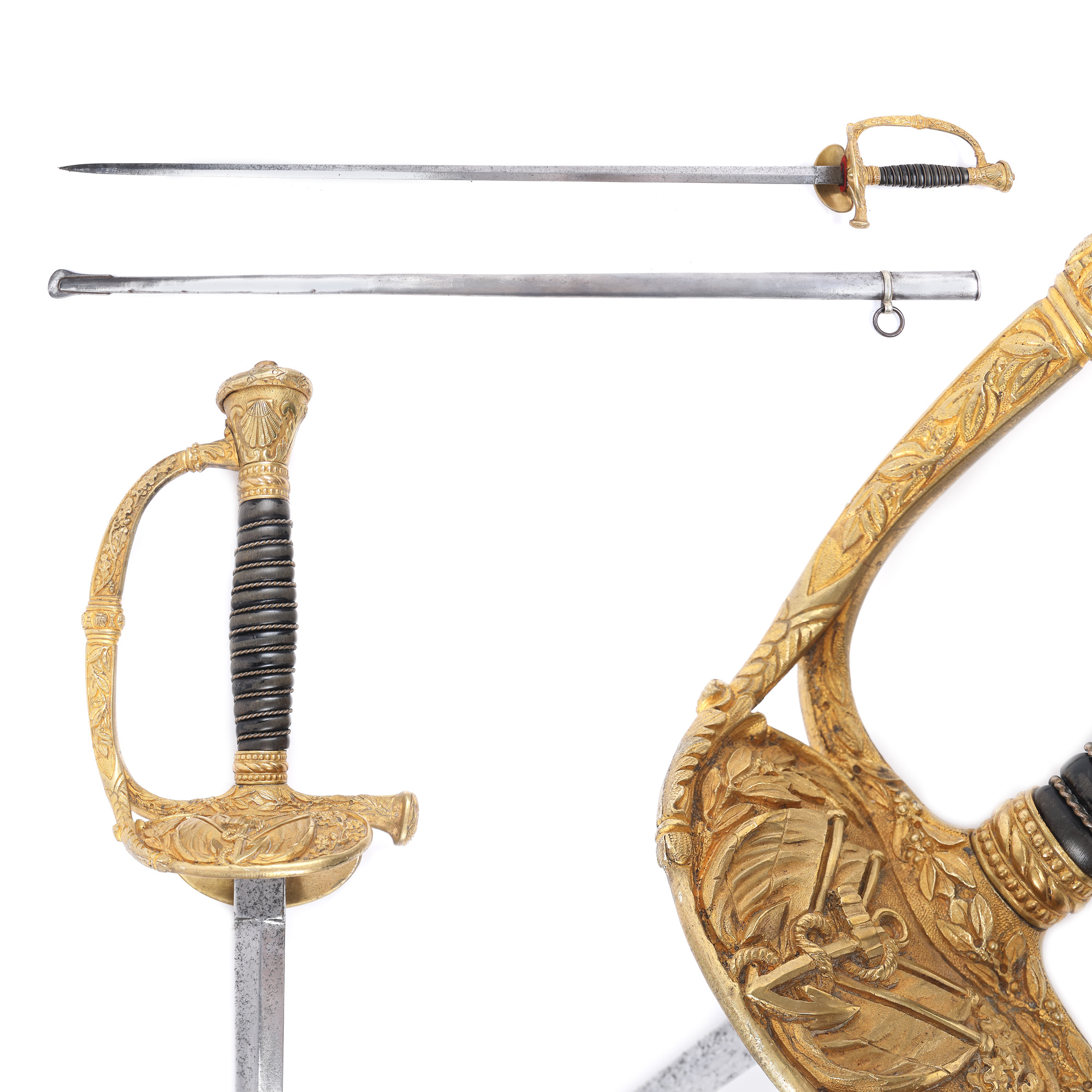 Marine officer's sword, with sheath, France, second half of the 19th century