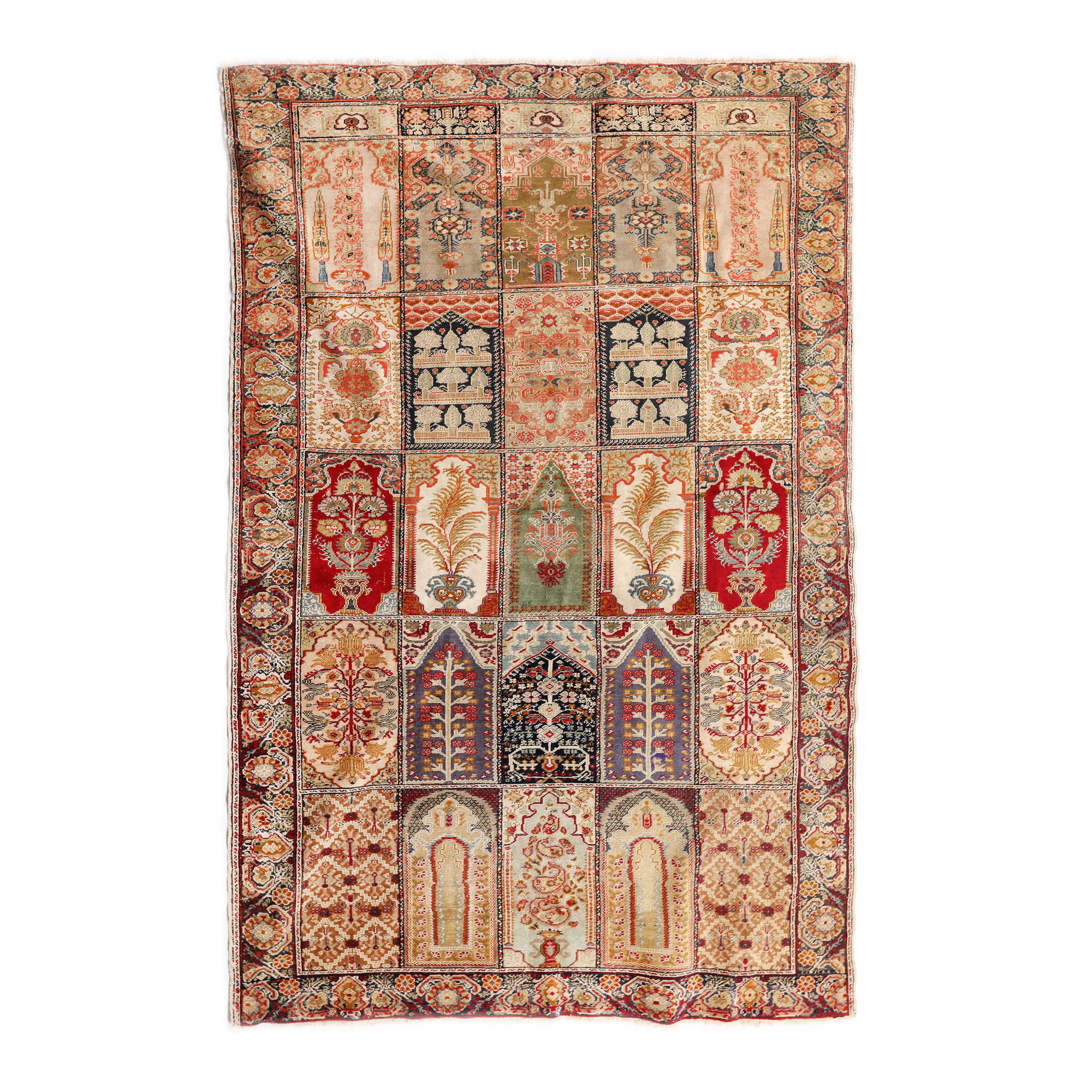 Ghiordes silk rug, decorated with traditional Oriental motifs, Turkey, second half of the 19th century