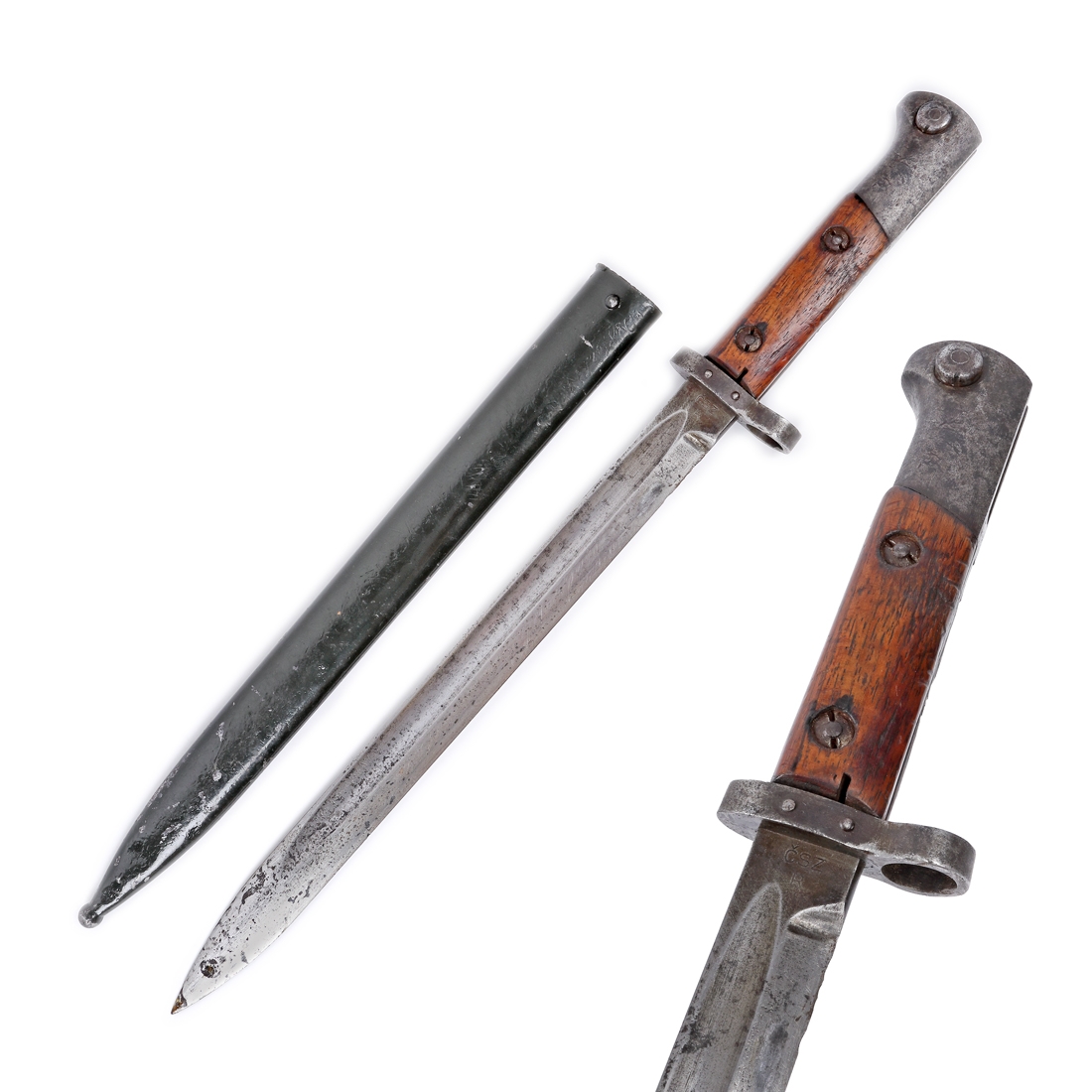 Bayonet for ZB rifle, with sheath, Czechoslovakia, World War II period