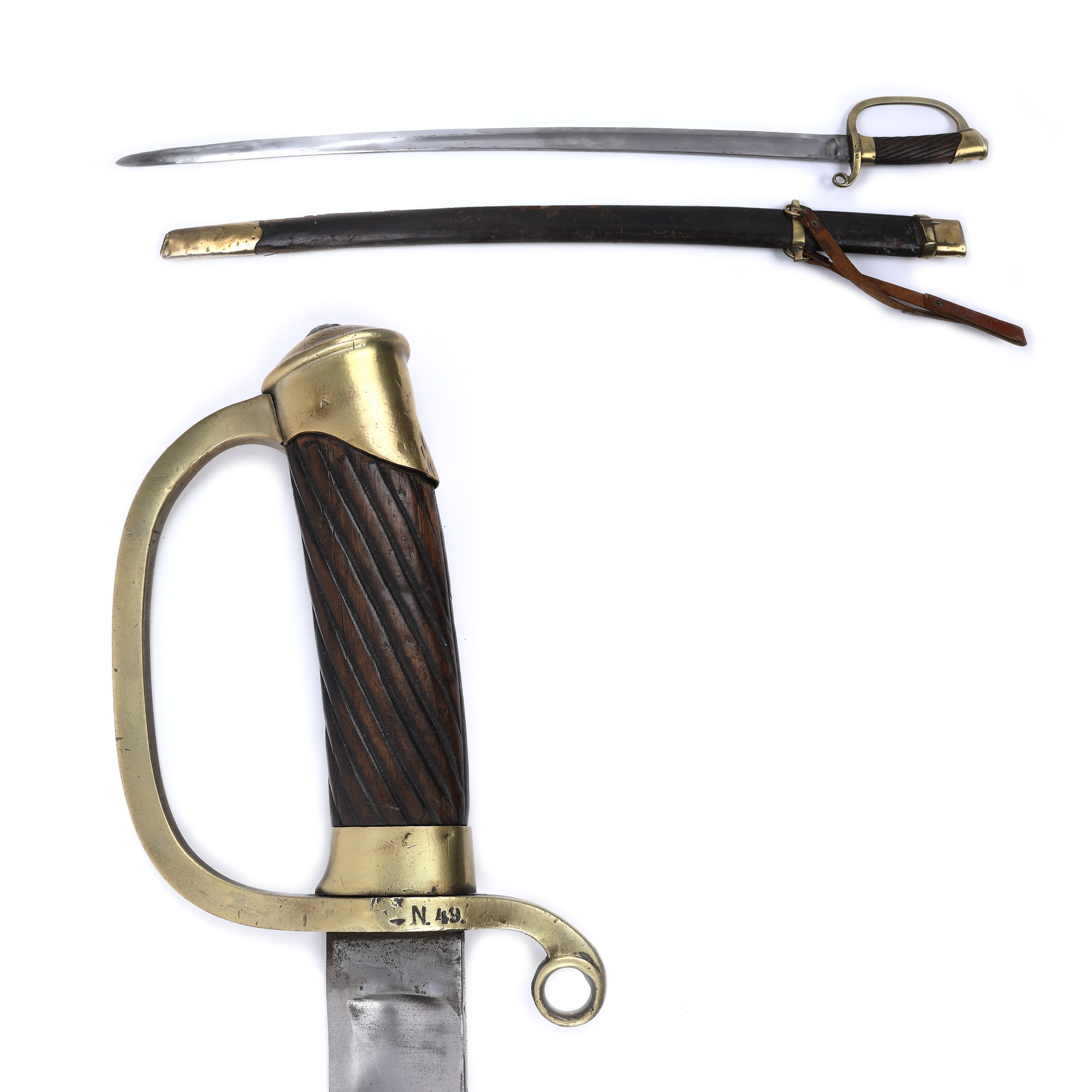 Shashka sword, with sheath, model 1881, Tsarist army, dated 1913