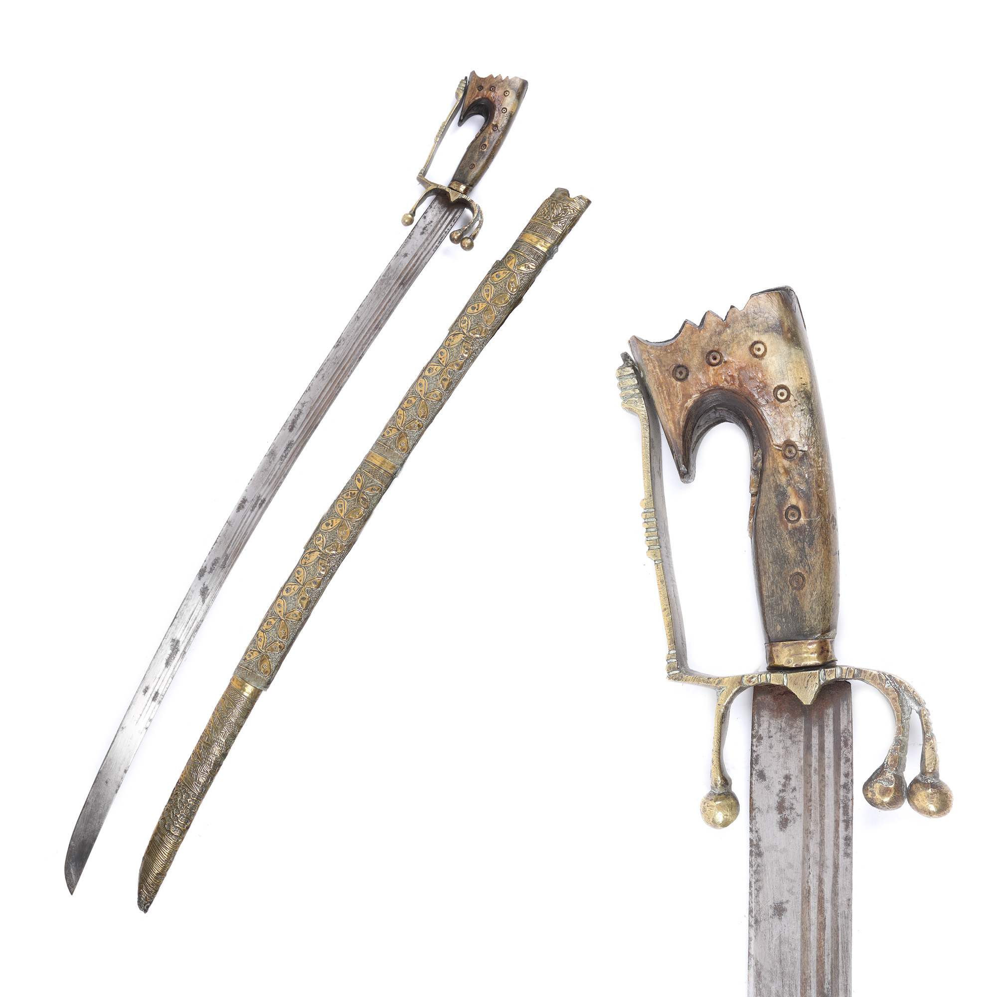 Nimcha sword, with sheath, Morocco, mid-19th century