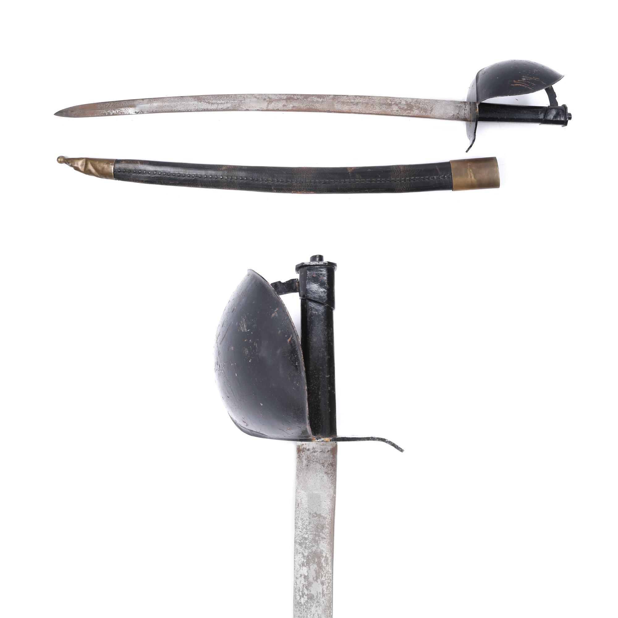 Naval boarding sword, with sheath, France, mid-19th century