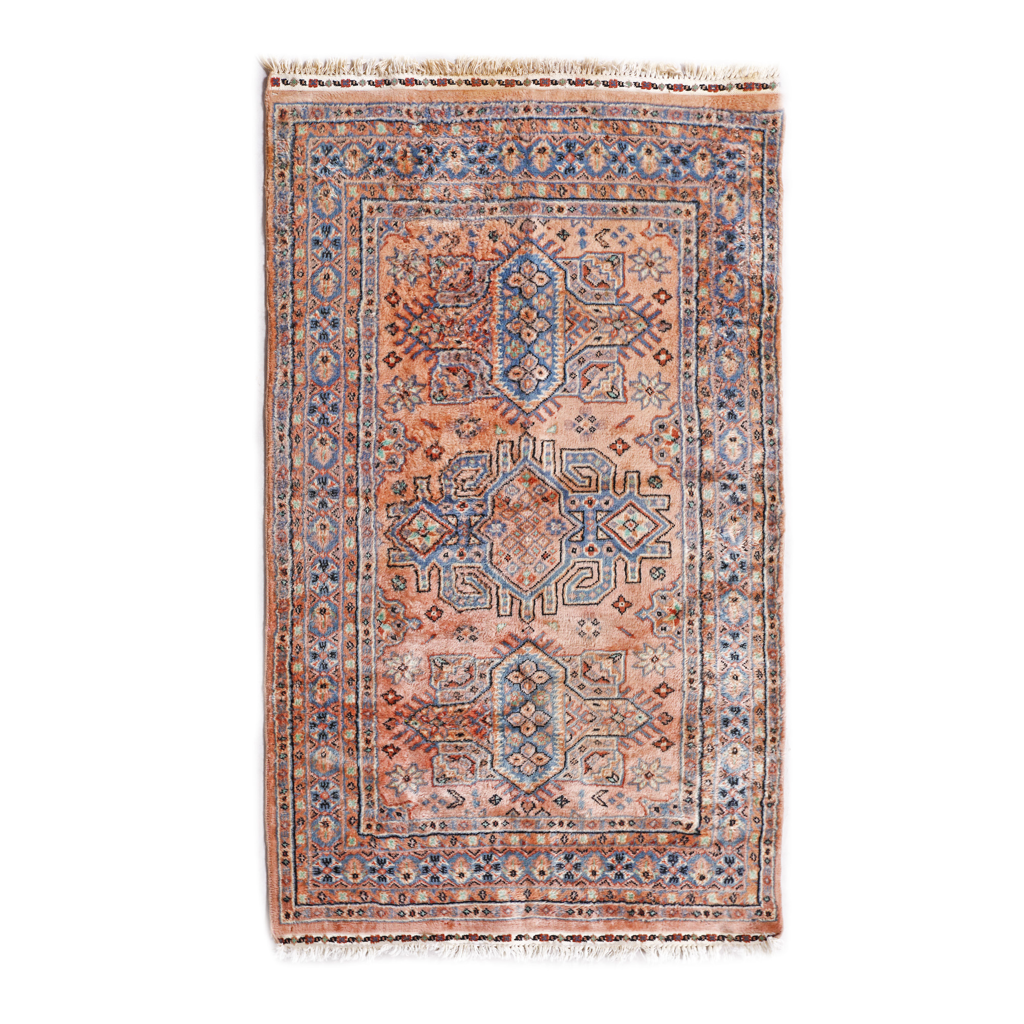 Wool rug, decorated with tribal geometrical motifs, Pakistan