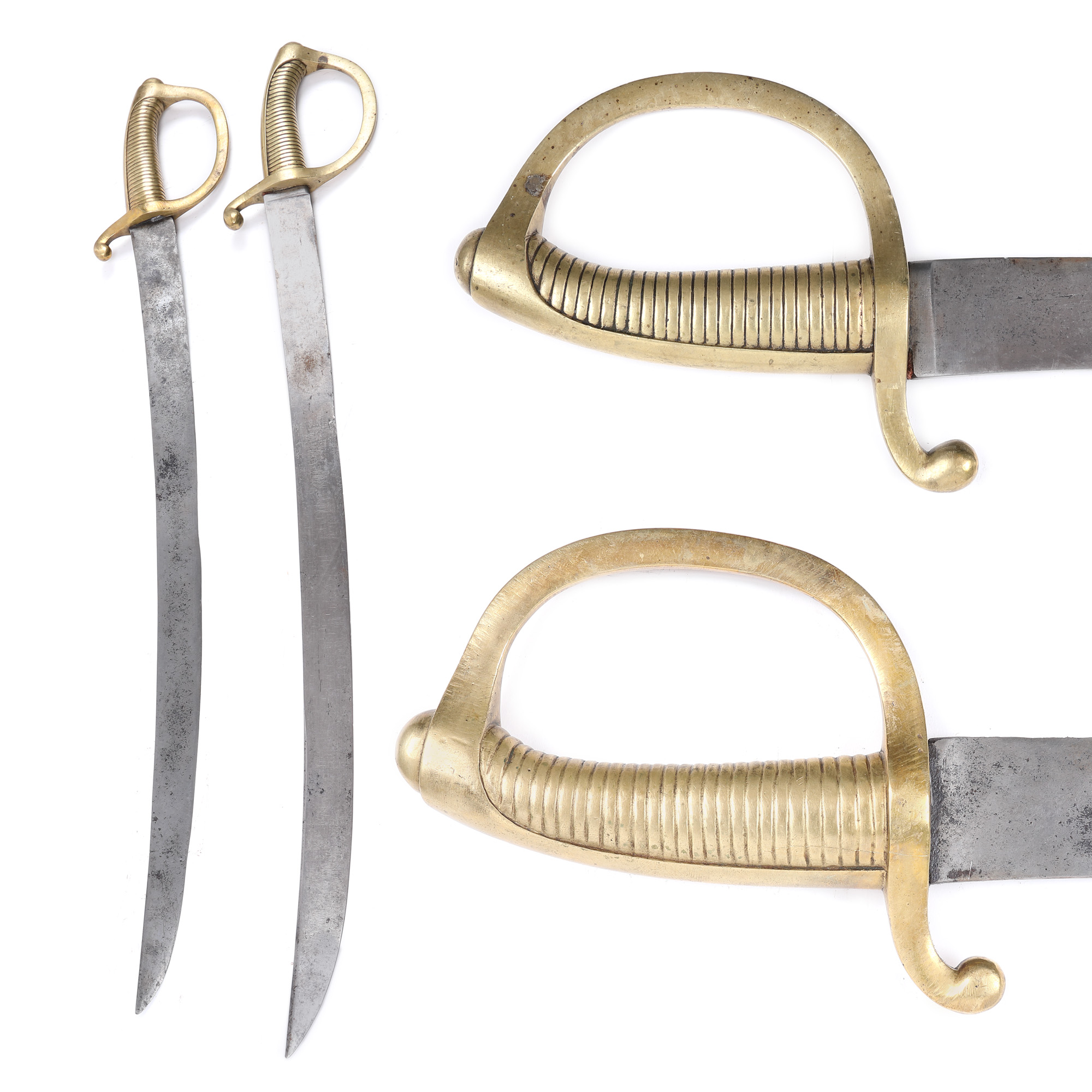 Pair of infantry swords, Briquet-type, France, early 19th century