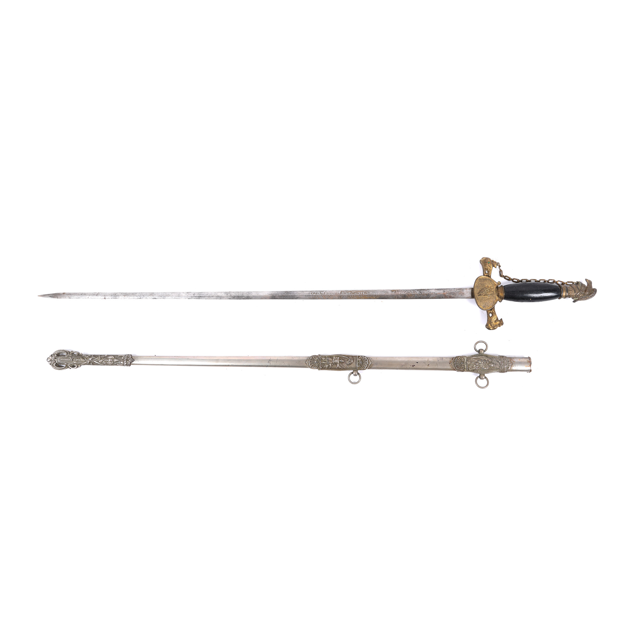 Masonic knight sword of the "Ancient Order of United Workmen", lodge, start of the 20th century