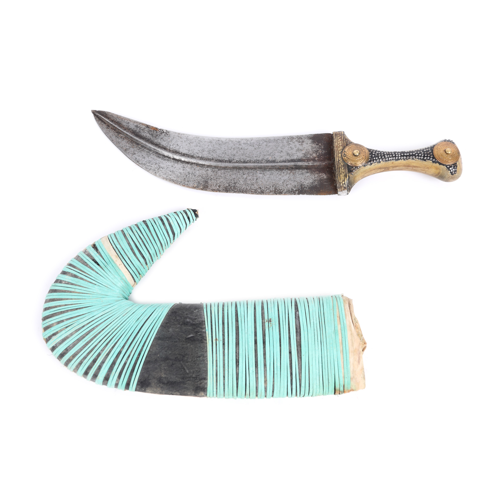 Jambiya knife, with sheath, Yemen or Oman, first half of the 20th century