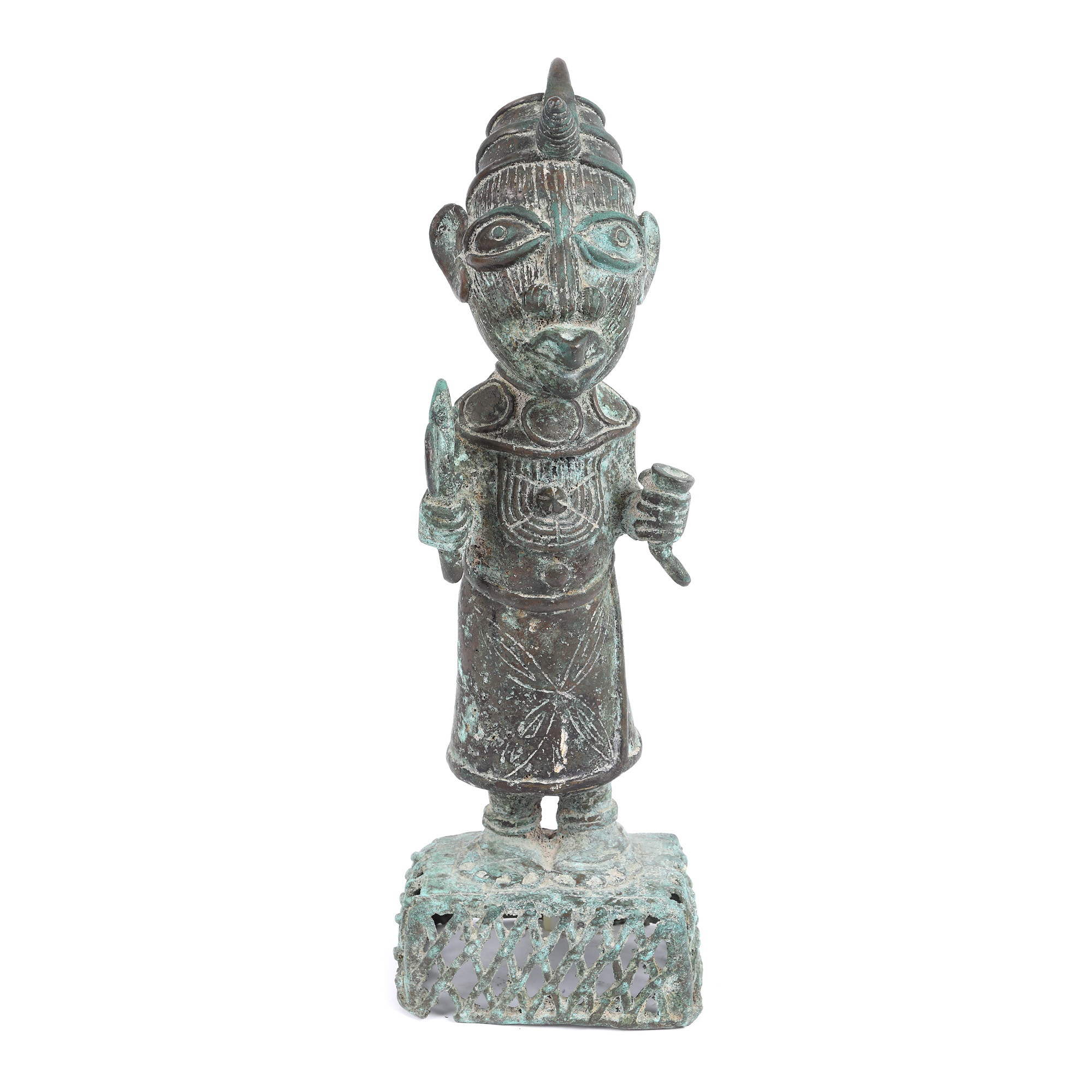 Statuetă din bronz, Benin, Nigeria, prima jumătate a sec. XX
