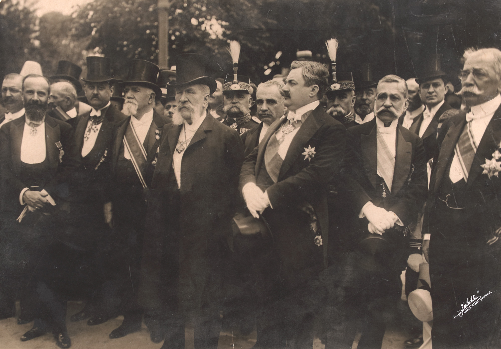 Prince Gheorghe Grigore Cantacuzino (The Nawab), Titu Maiorescu and P.P. Carp, photograph, second half of the 19th century
