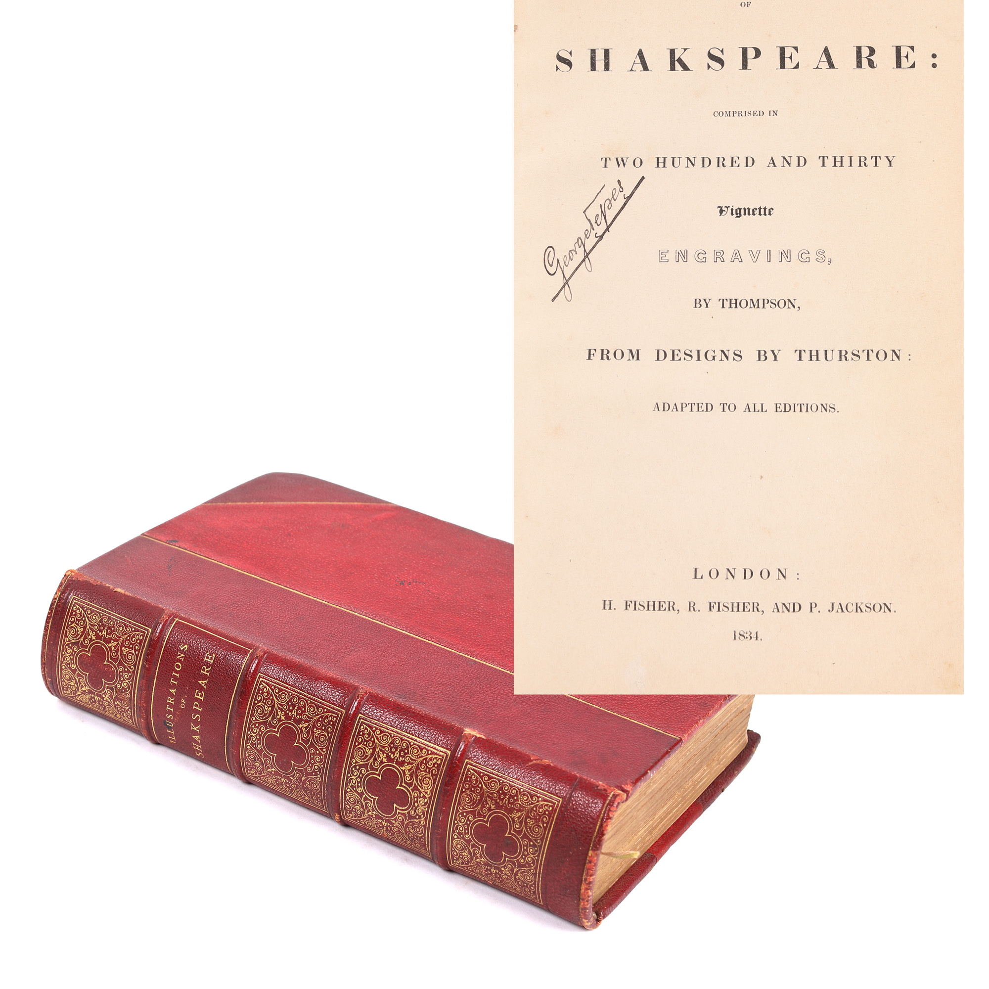 ”Teatru de William Shakespeare”, de Charles Henry Wheeler, engleză, Londra, 1834, cu ex-libris manuscris George Țepeș
