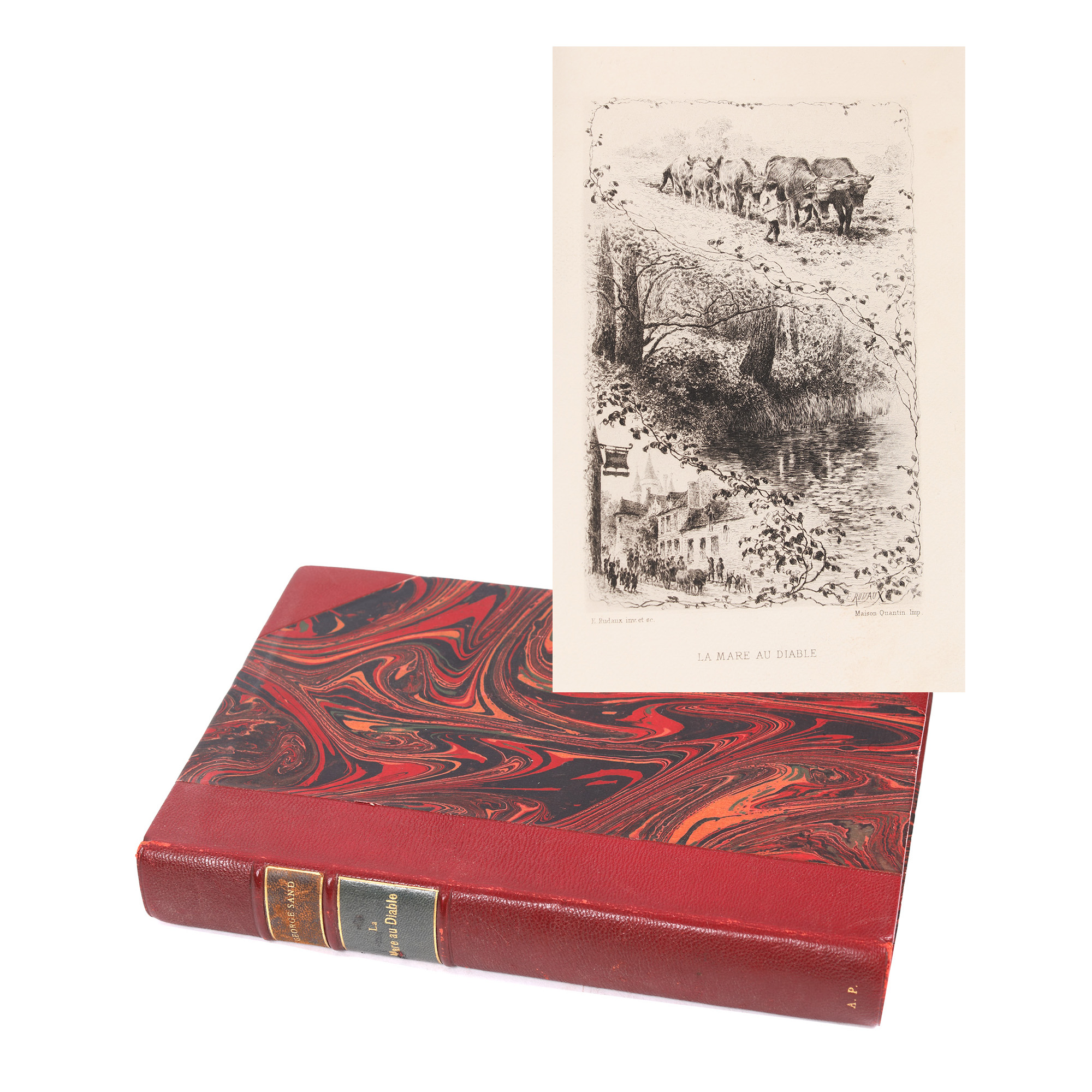 ”Marea diavolului”, de George Sand, franceză, Paris, 1889, cu omagiul autorului și 17 ilustrații, ediție bibliofilă