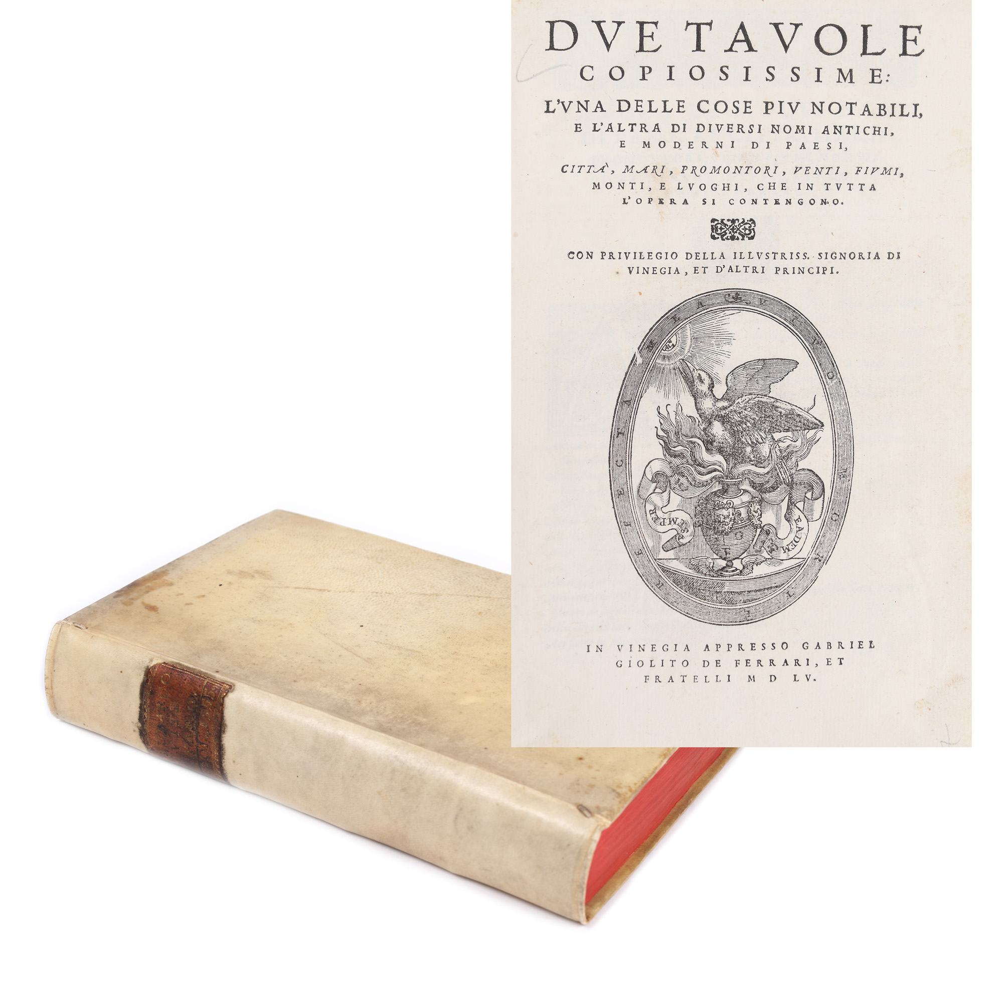 Enciclopedie de geografie istorică, ”Două tabele abundente: unul cu cele mai notabile lucruri și celălalt cu diferite nume antice și moderne de țări, orașe, mări, munți etc.”, de Lodovico Domenichi, italiană, Veneția, 1555