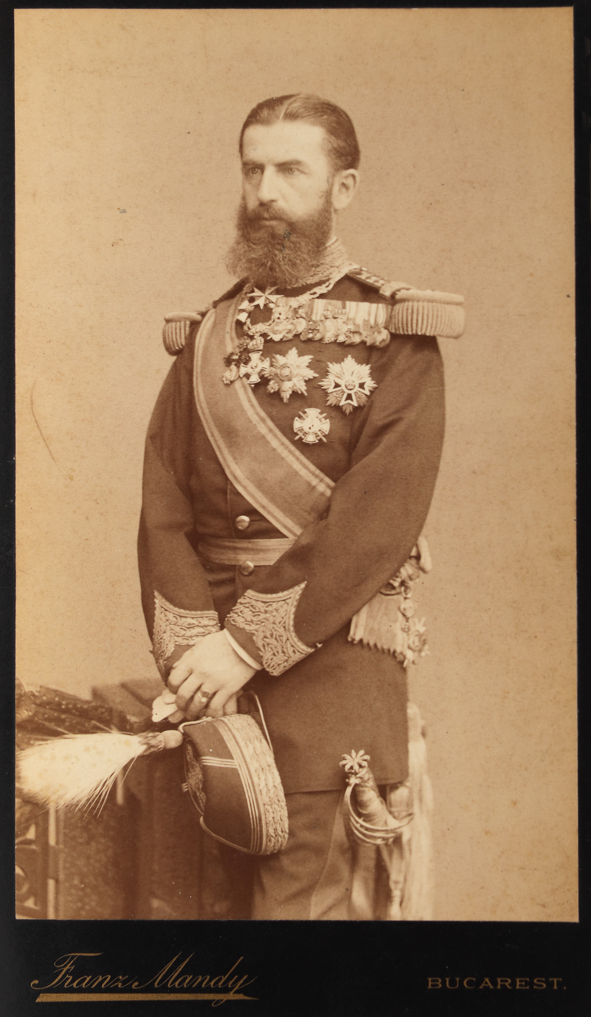 Fotografie ilustrându-l pe Regele Carol I, București, octombrie 1888, de colecție