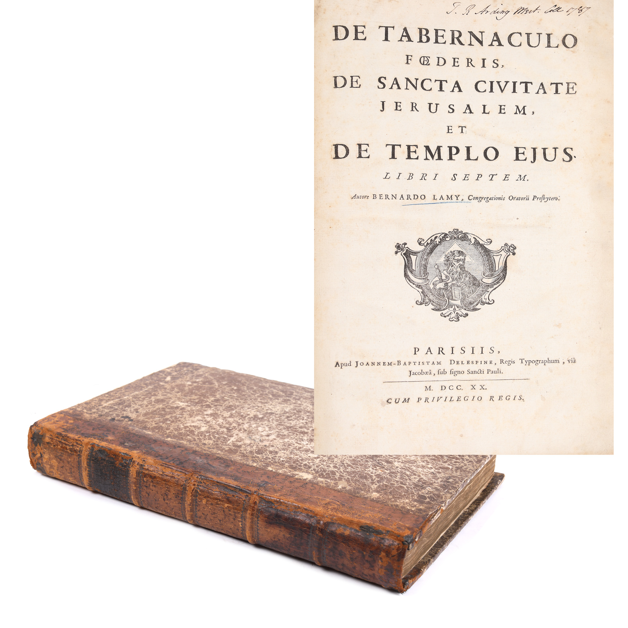 ”Tabernacul, Cetatea Sfântă a Ierusalimului și Templul său”, de Bernardo Lamy, latină, Paris, 1720, cu 20 de gravuri