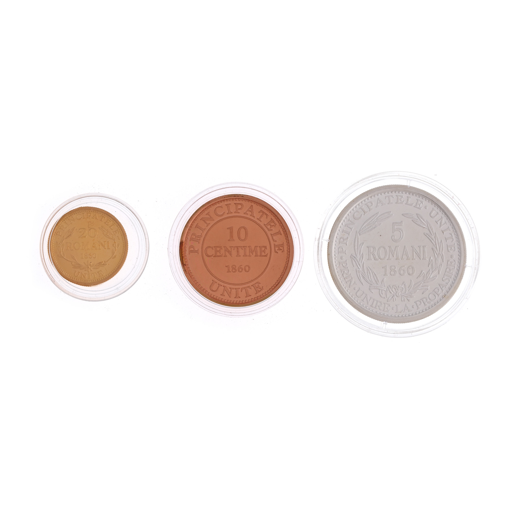 Three BNR commemorative coins, Designs of coins from 1860 – Alexandru Ioan Cuza