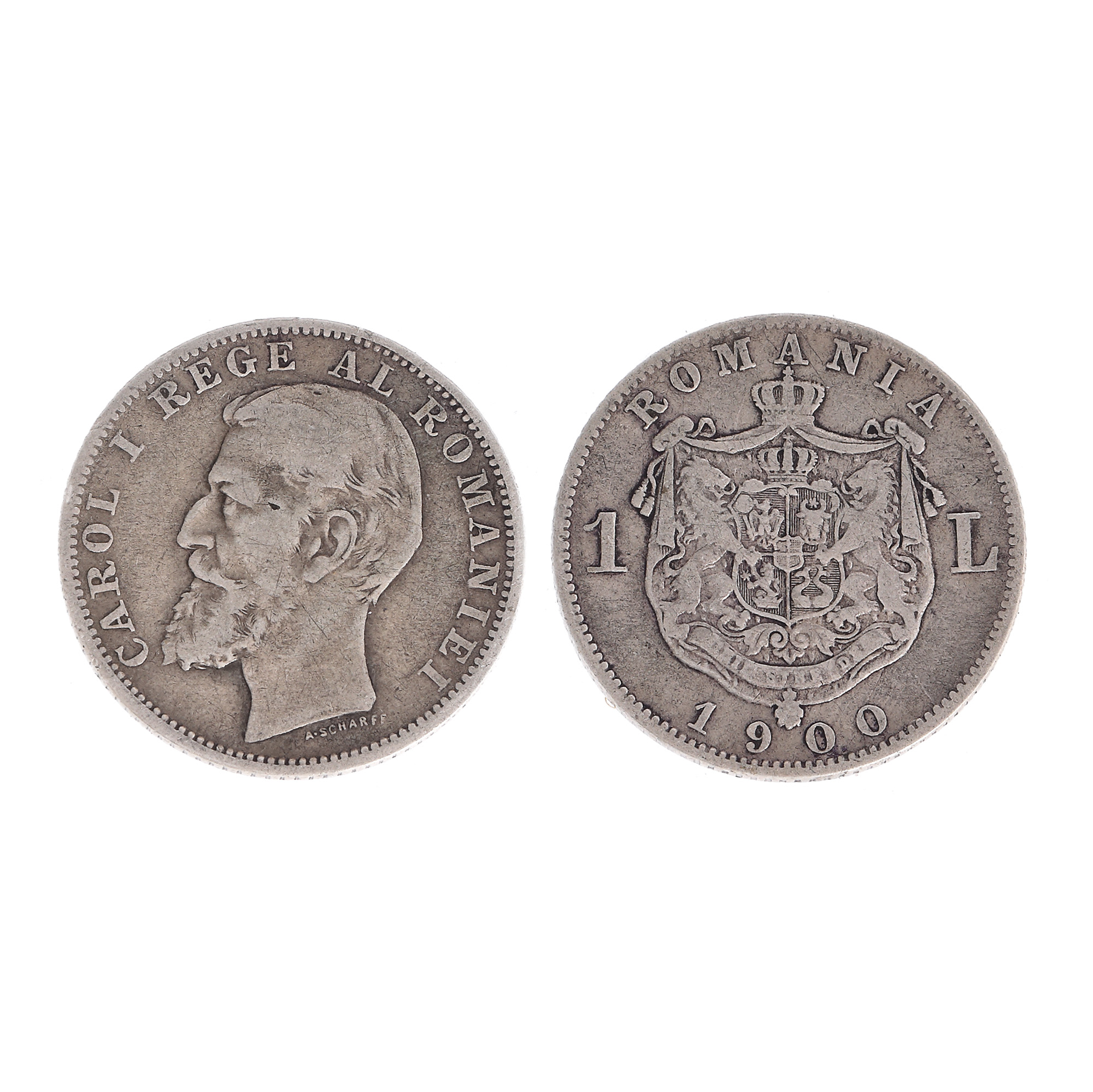 1 Leu 1900 coin, silver