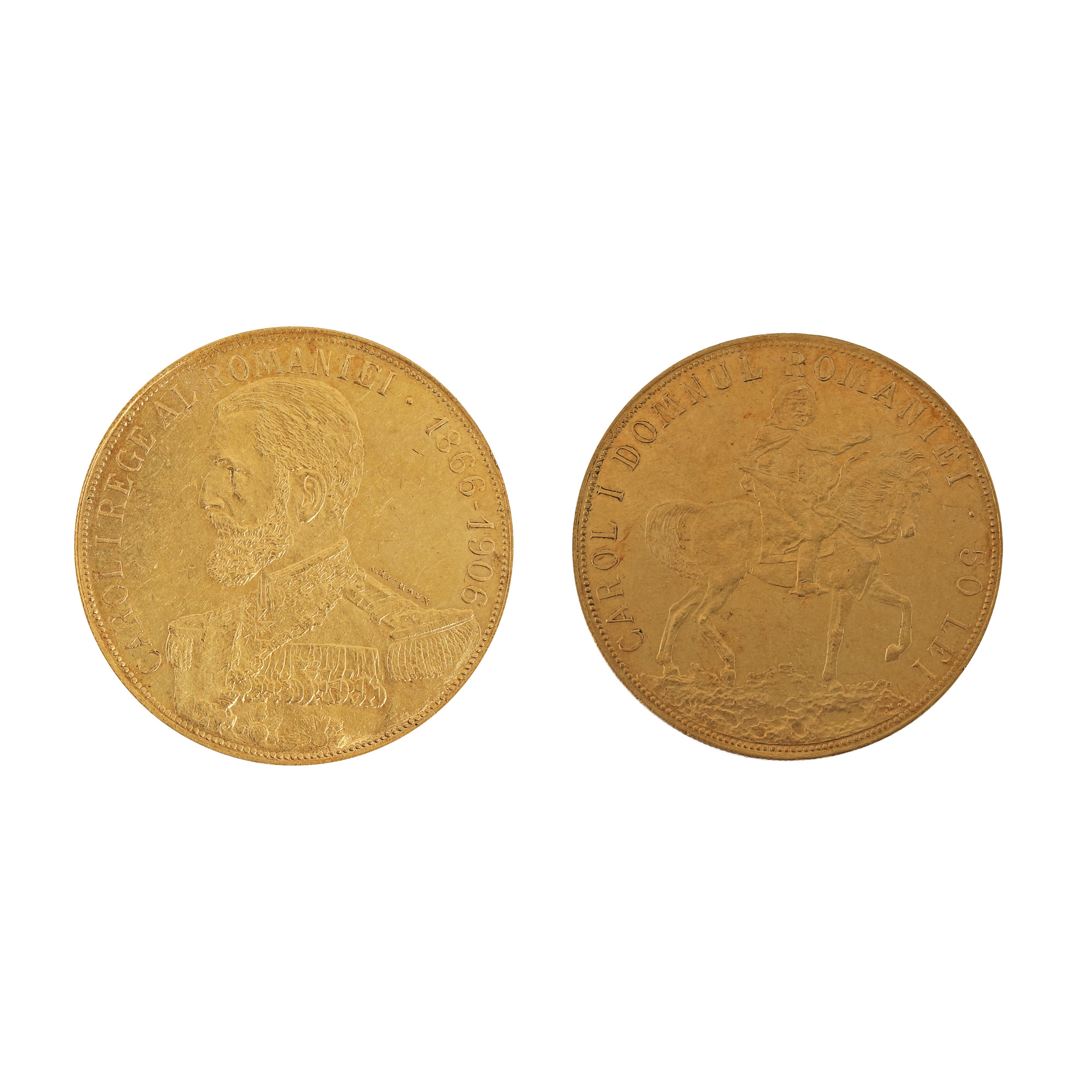 50 Lei 1906 coin, gold