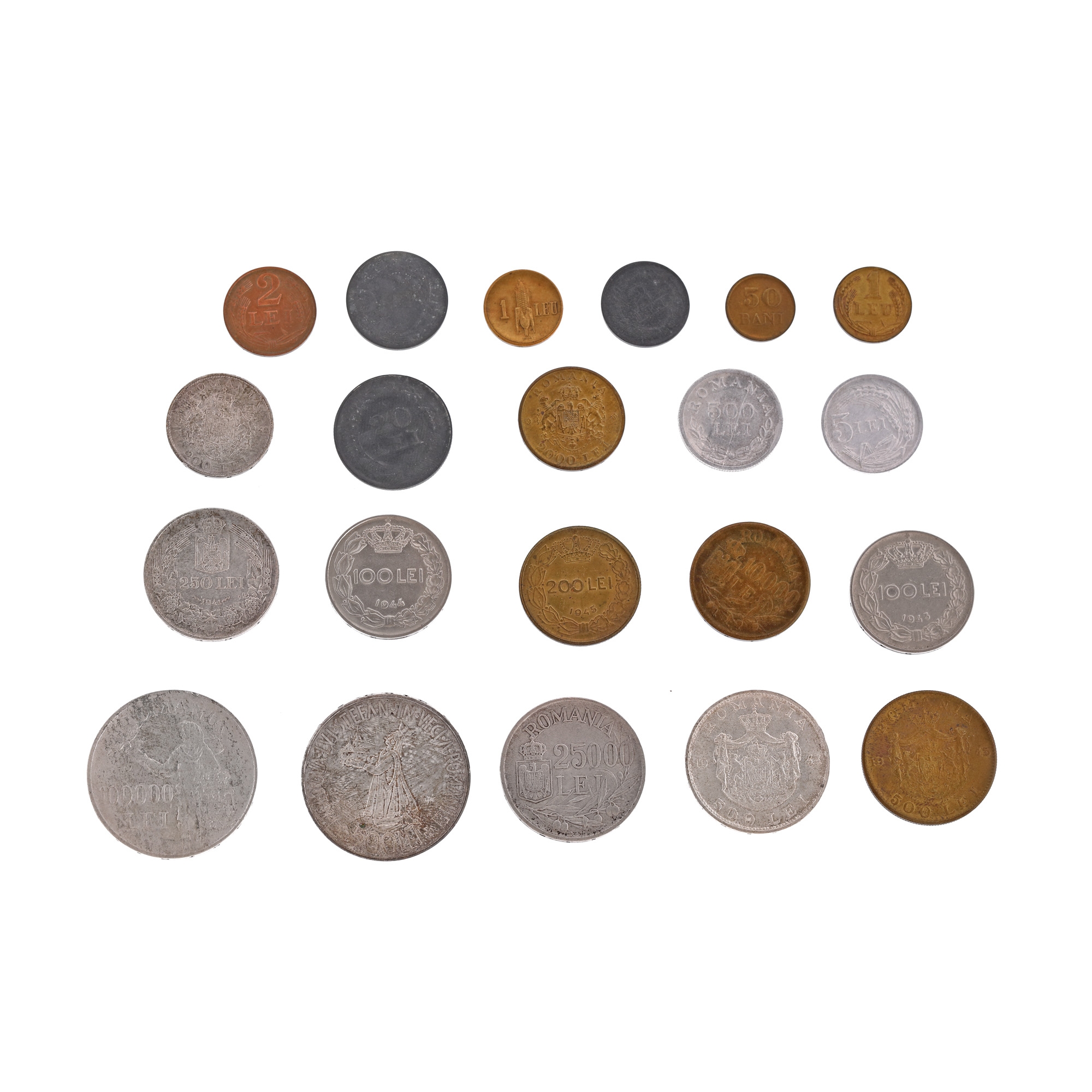 21 coins from the Michael period, 1940-1947