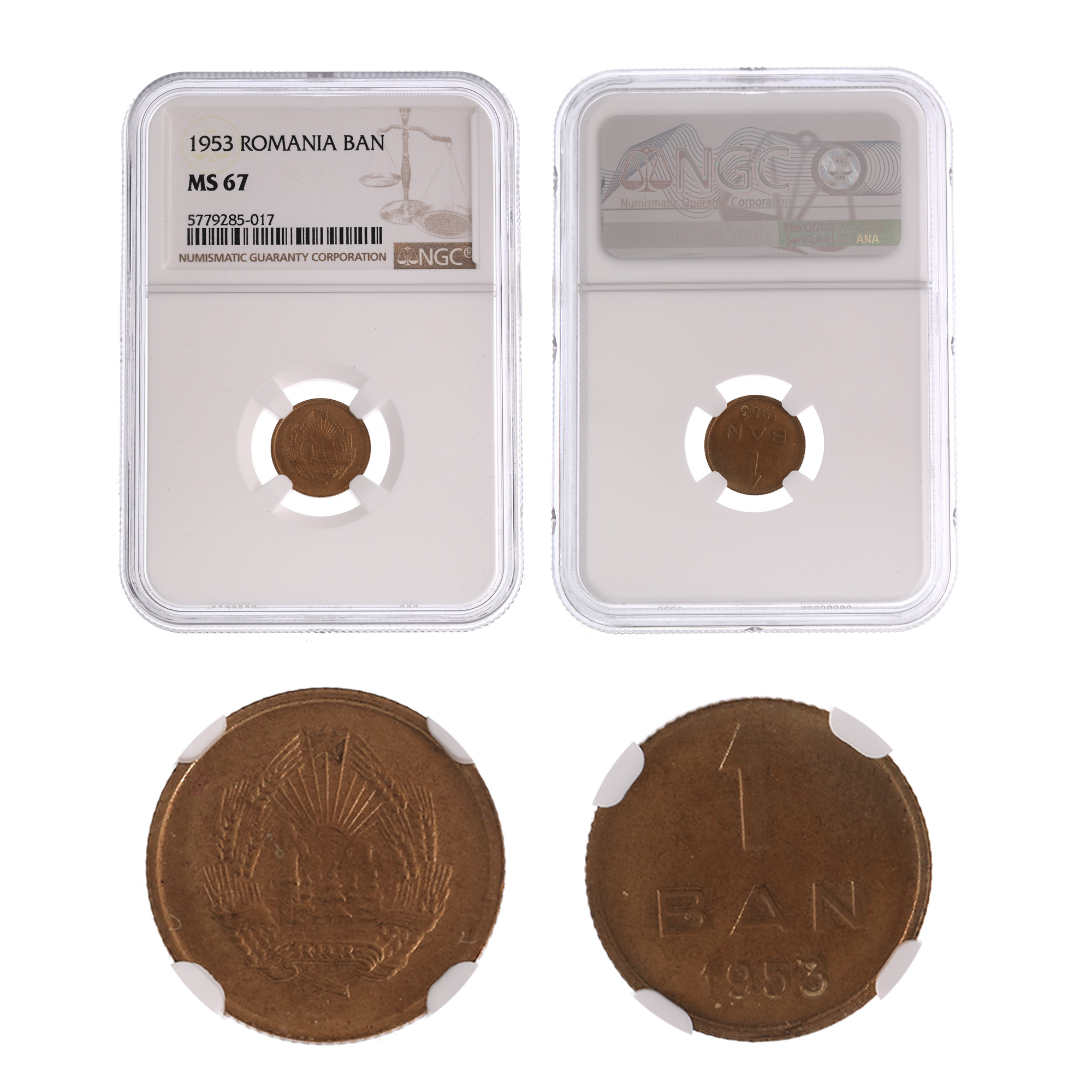 Moneda 1 Ban 1953, MS 67