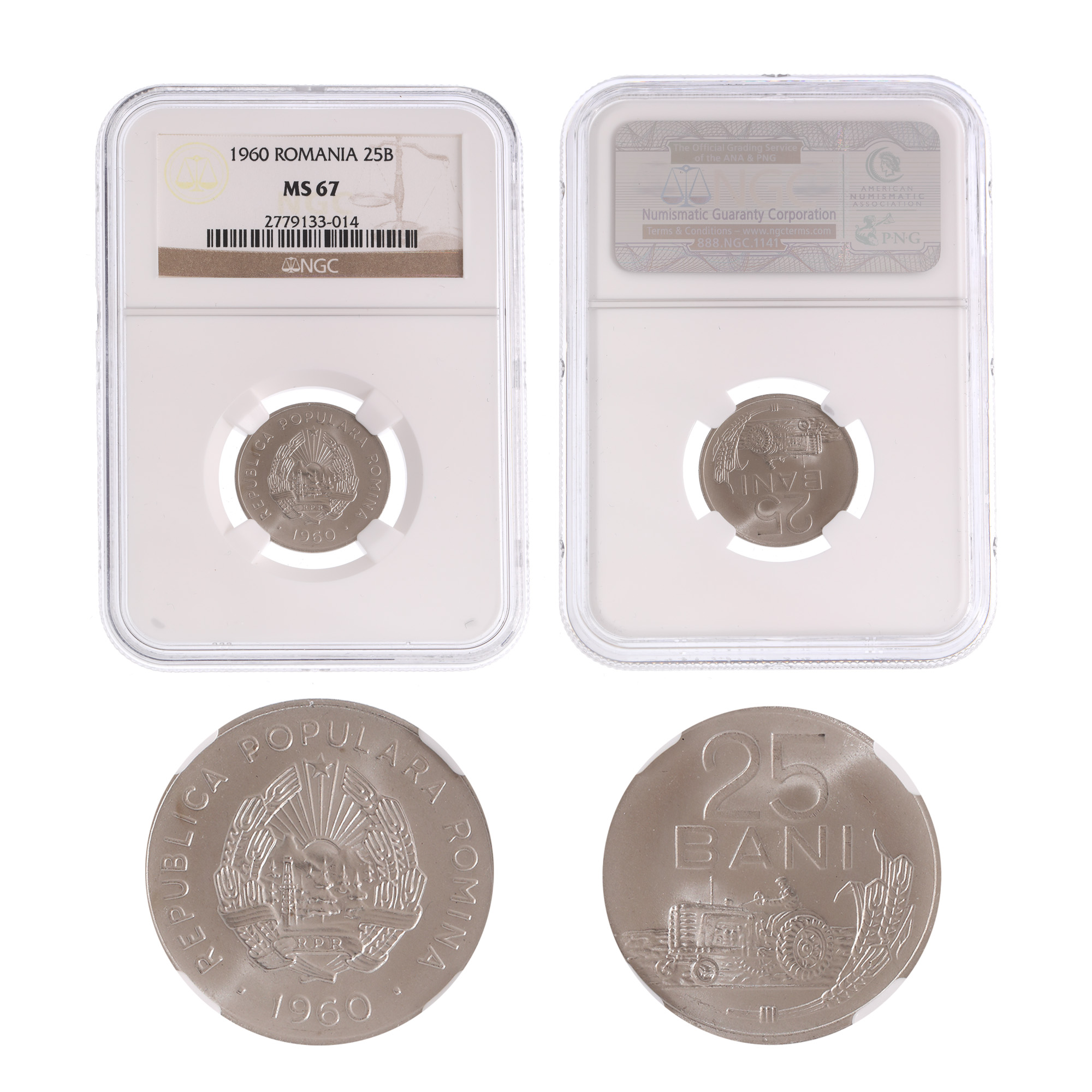Moneda 25 Bani 1960, MS 67
