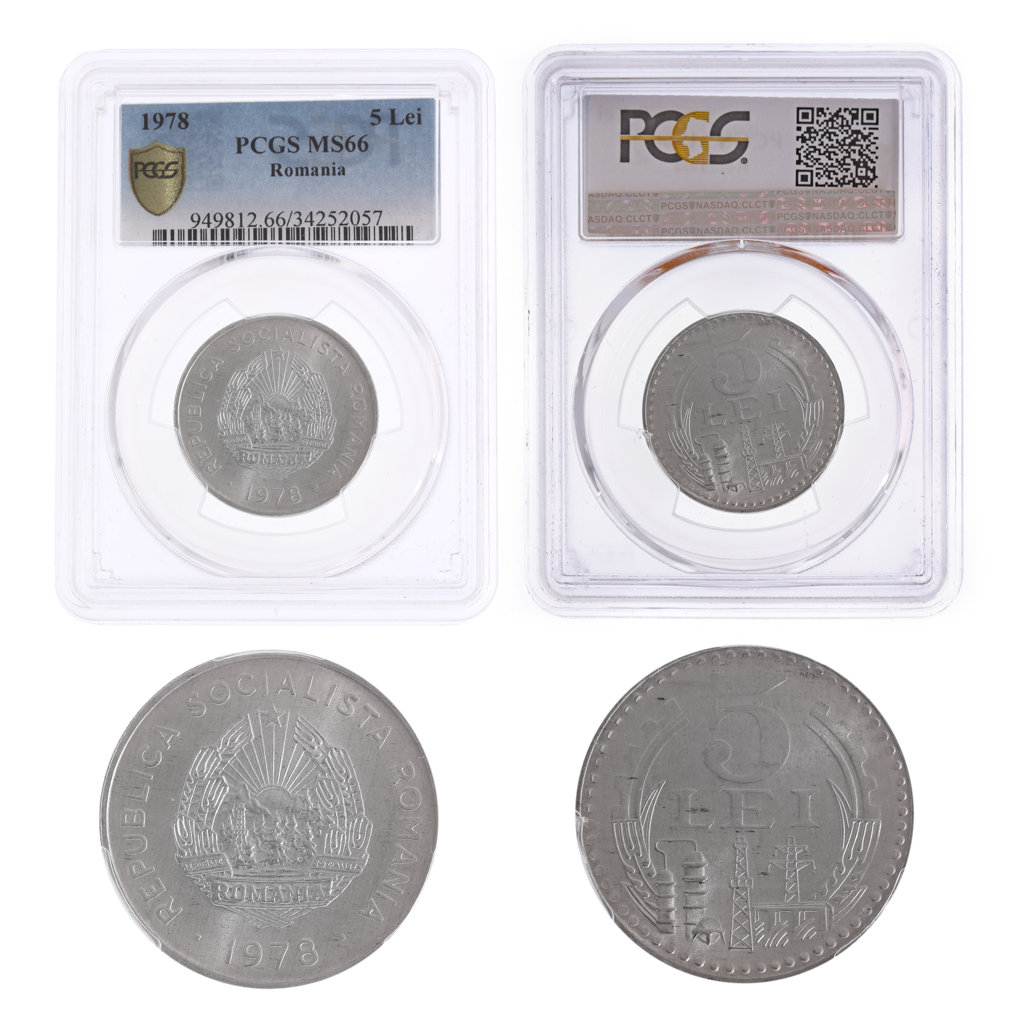 Moneda 5 Lei 1978, MS 66