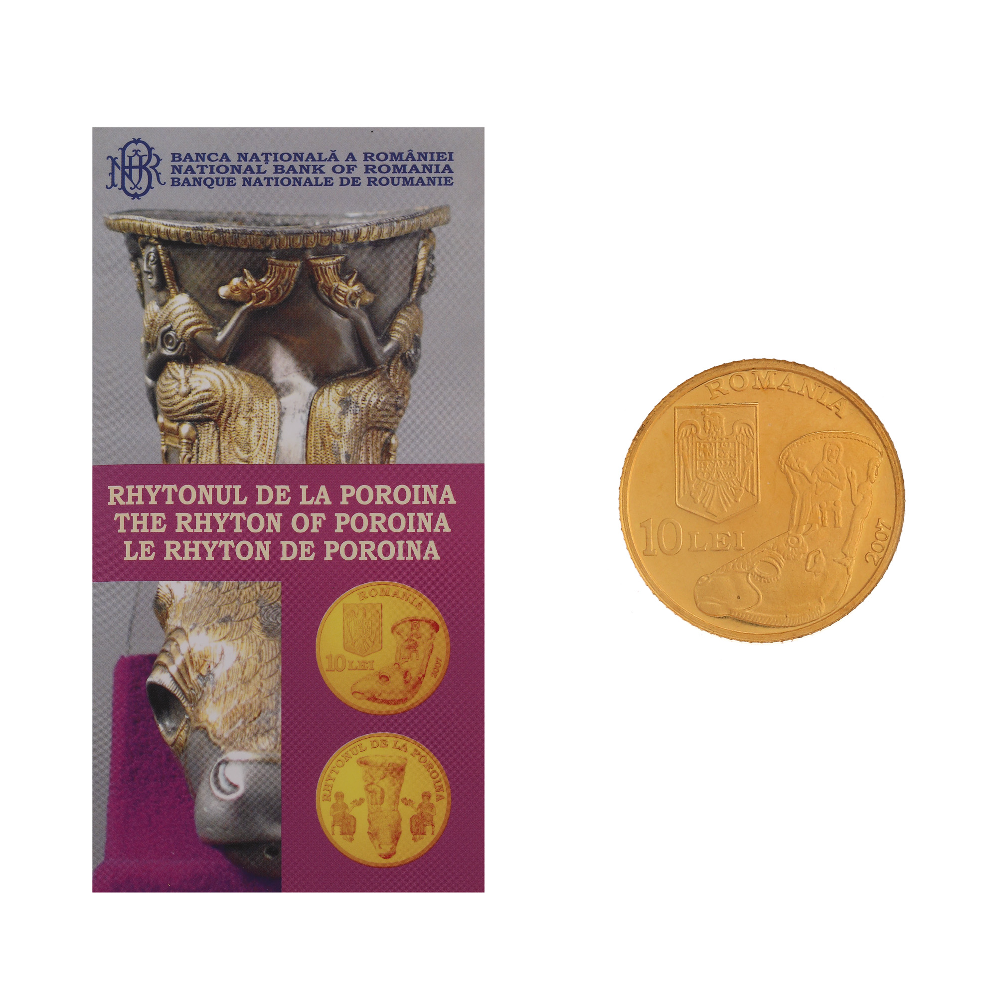 Moneda comemorativă BNR - Rhytonul de la Poroina