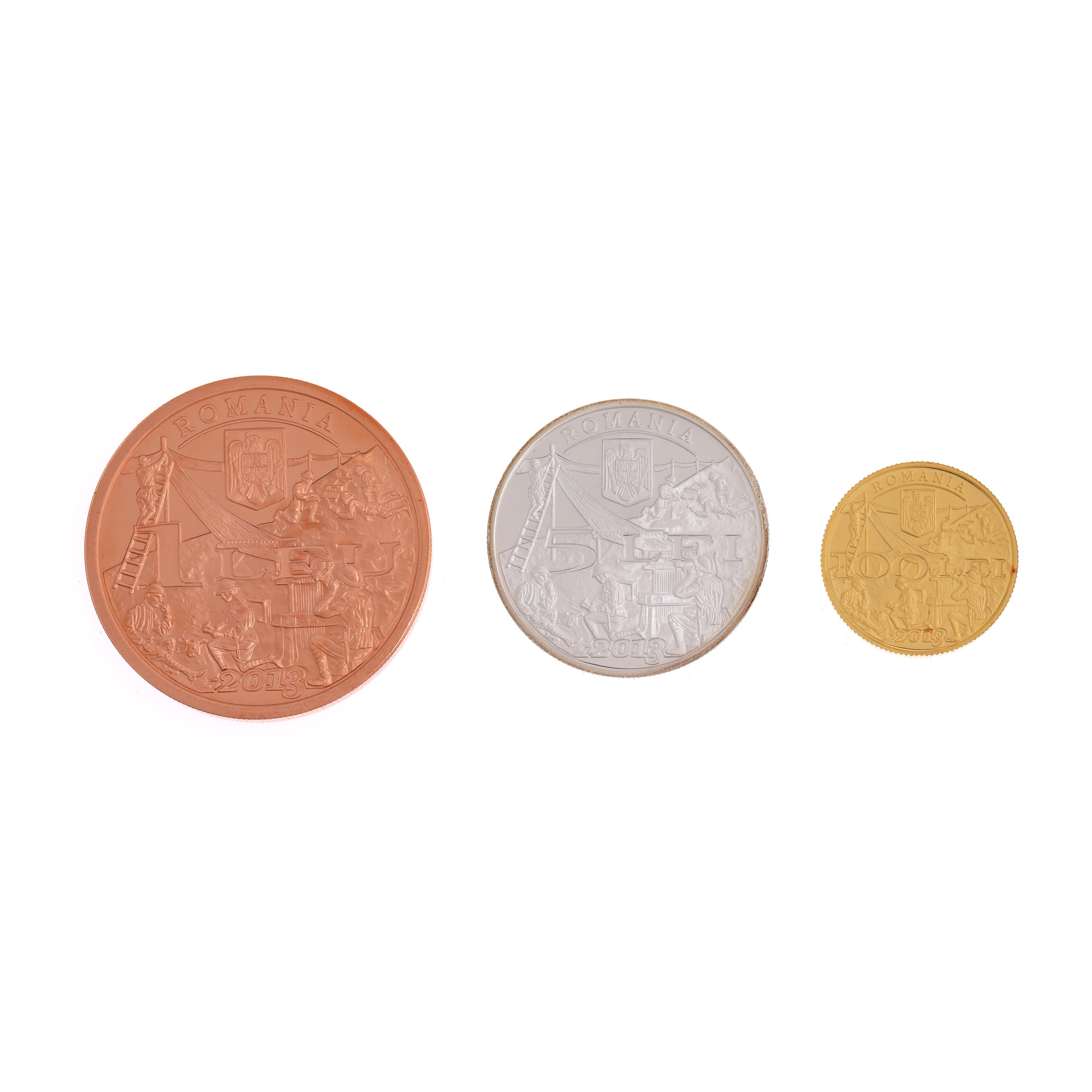 Three BNR commemorative coins – 140 years of military telecommunications