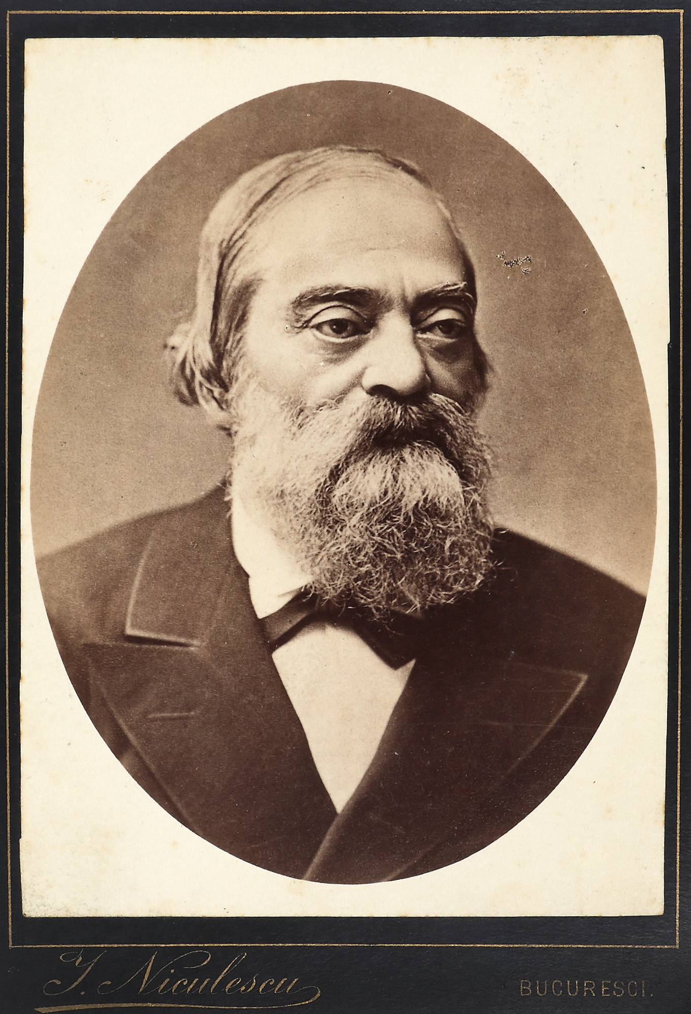Fotografie ilustrându-l pe Constantin Alexandru Rosetti, București, cca. 1880, piesă rară, de colecție