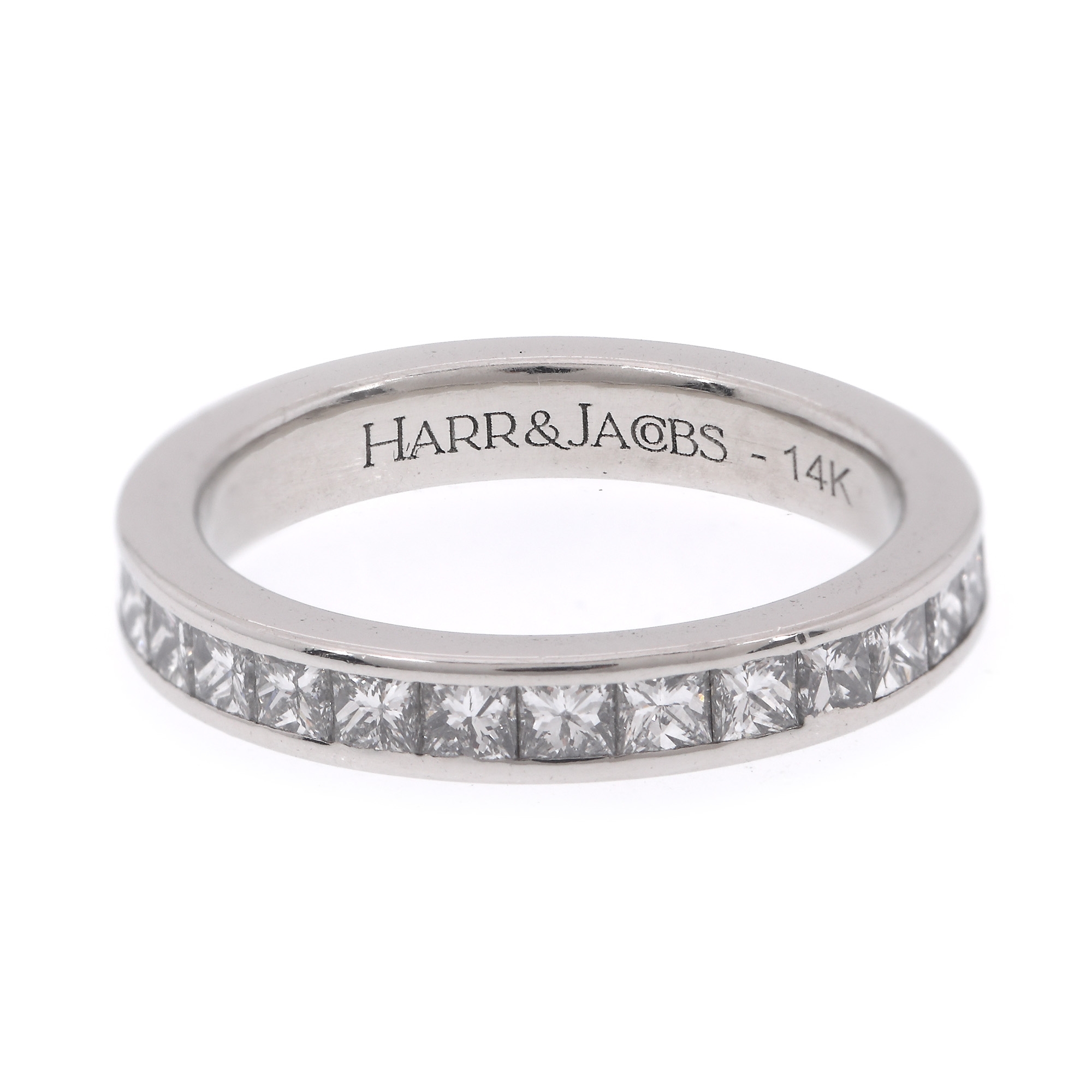 Inel Harr&Jacobs din aur alb, decorat cu diamante, în cutie originală, însoțit de certificat de proveniență