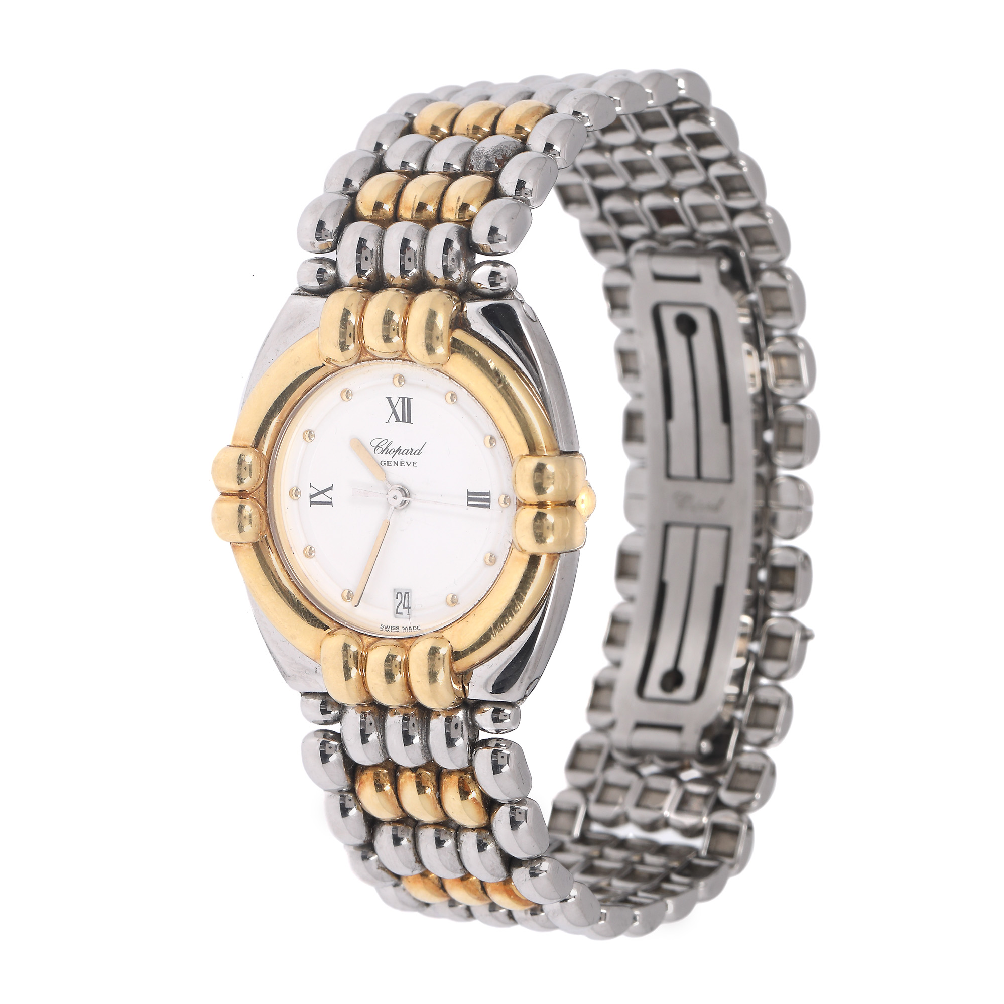 Ceas Chopard Gstaad, din aur și oțel, de mână, de damă