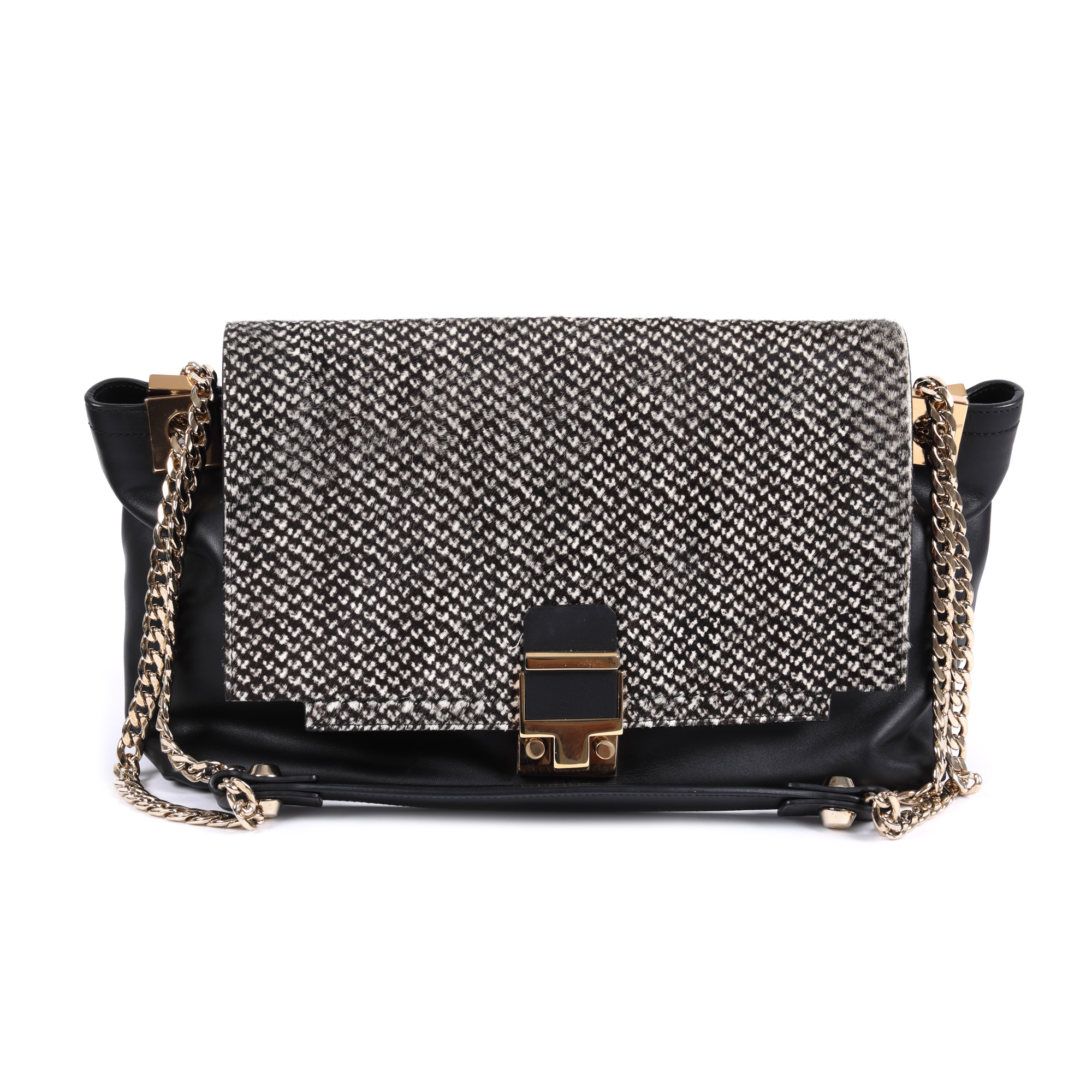 Lanvin handbag, leather and pony hair