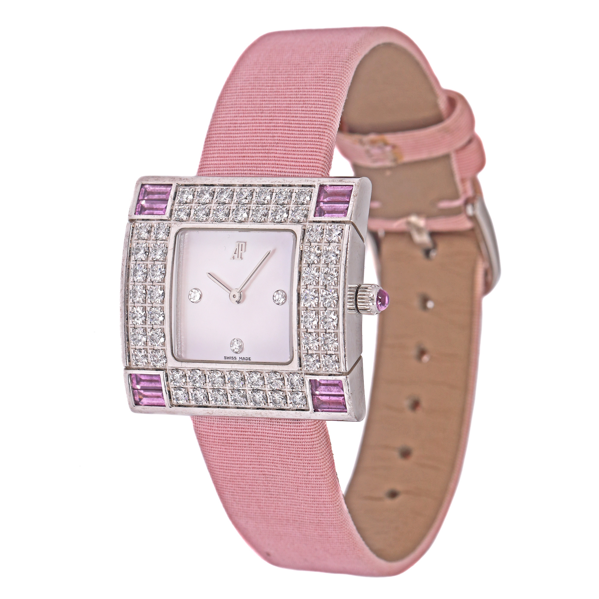 Audemars Piguet Myriade wristwatch, white gold, adorned with sapphires and diamonds, women