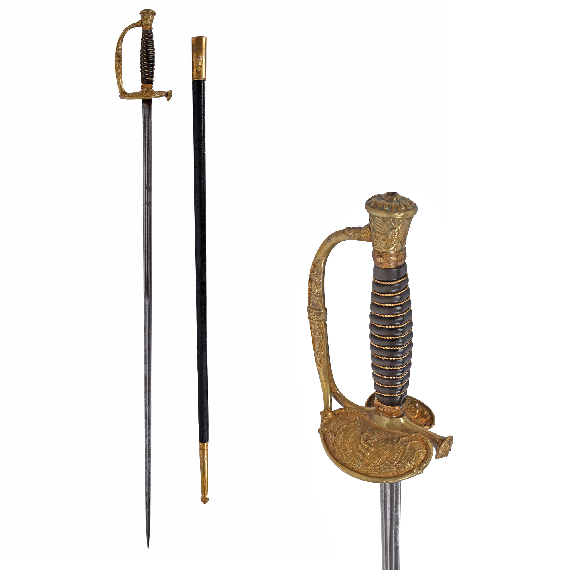 Senior medical officer sword, with sheath, France, second half of the 19th century