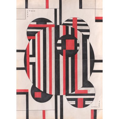 Red and Black Composition