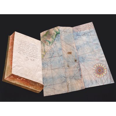 Book with Unfolded Map