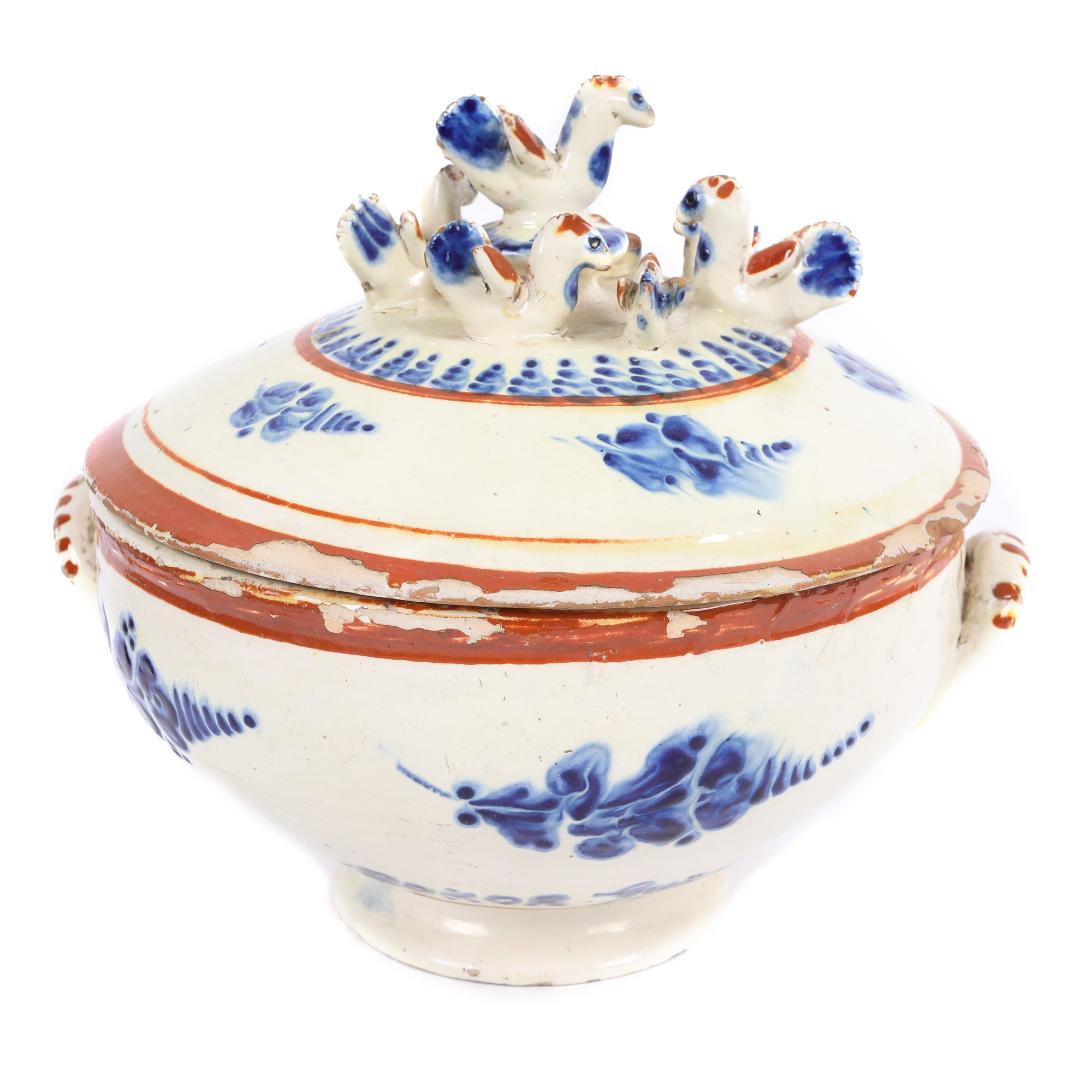 Pot with lid, decorated with a chicken coop, Bihor, dated 1884, comes from the Grigore Ghyka collection