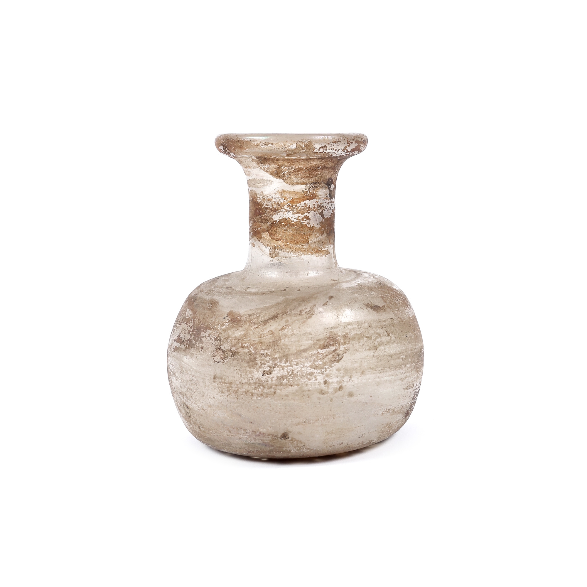 Roman glass ointment container, 2nd-3rd century AD