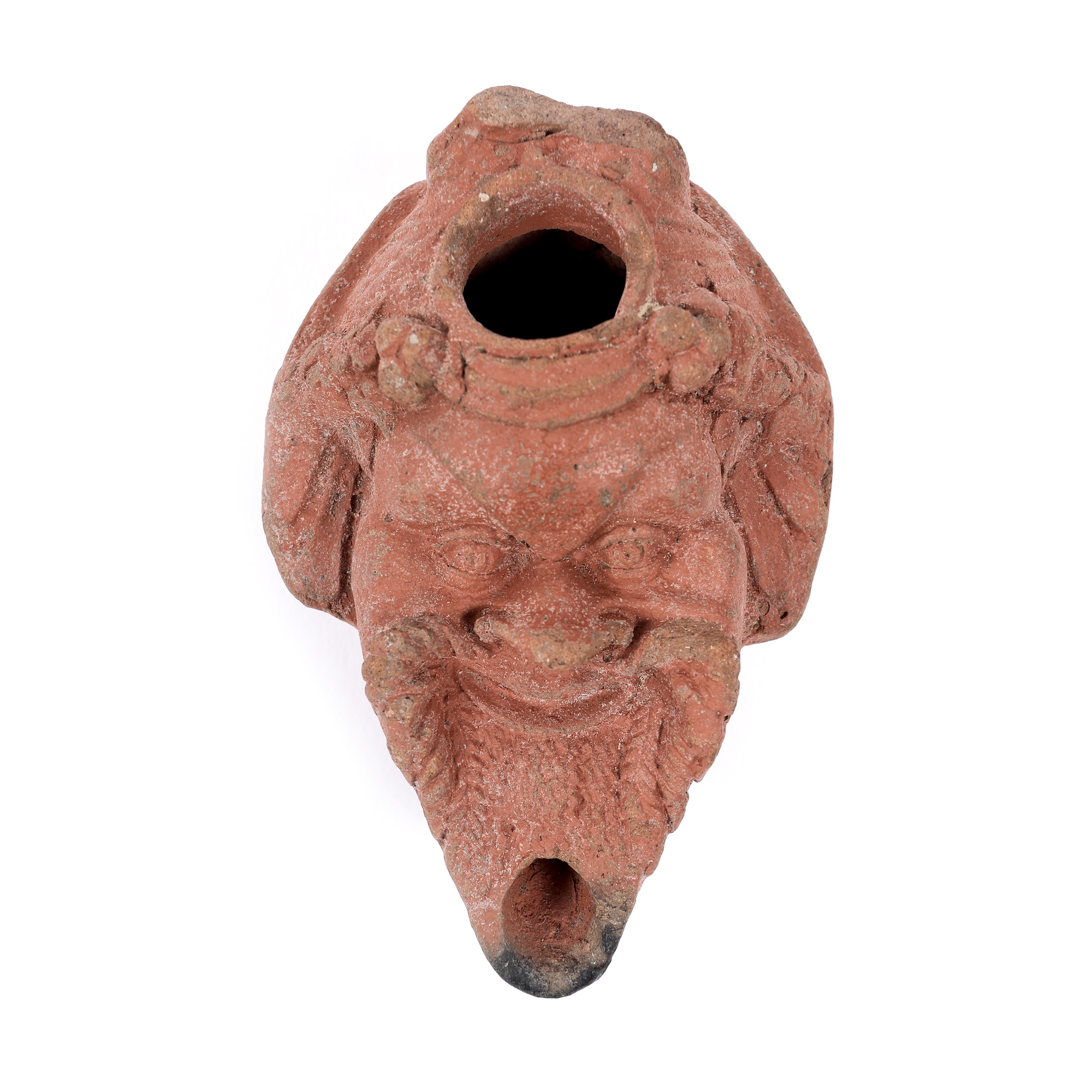Roman oil lamp, depicting the god Pan