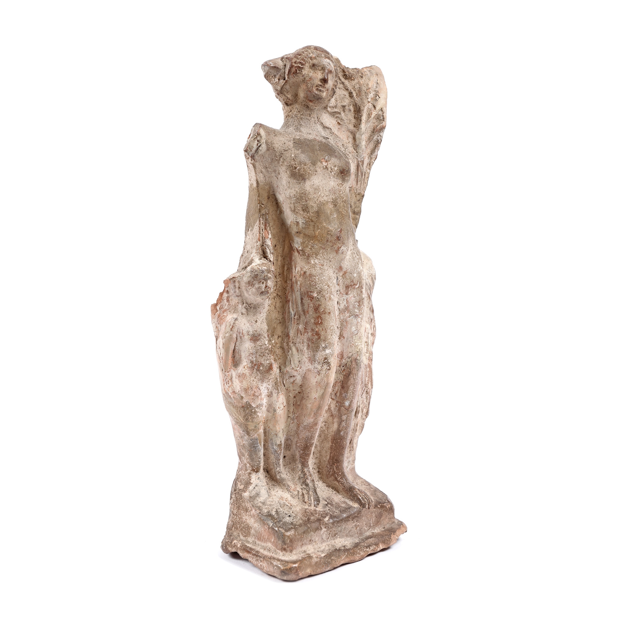 Statuetă votivă din teracotă, reprezentând zeița Eirene (zeița păcii) sau pe Artemis, Grecia, posibil perioada elenistică