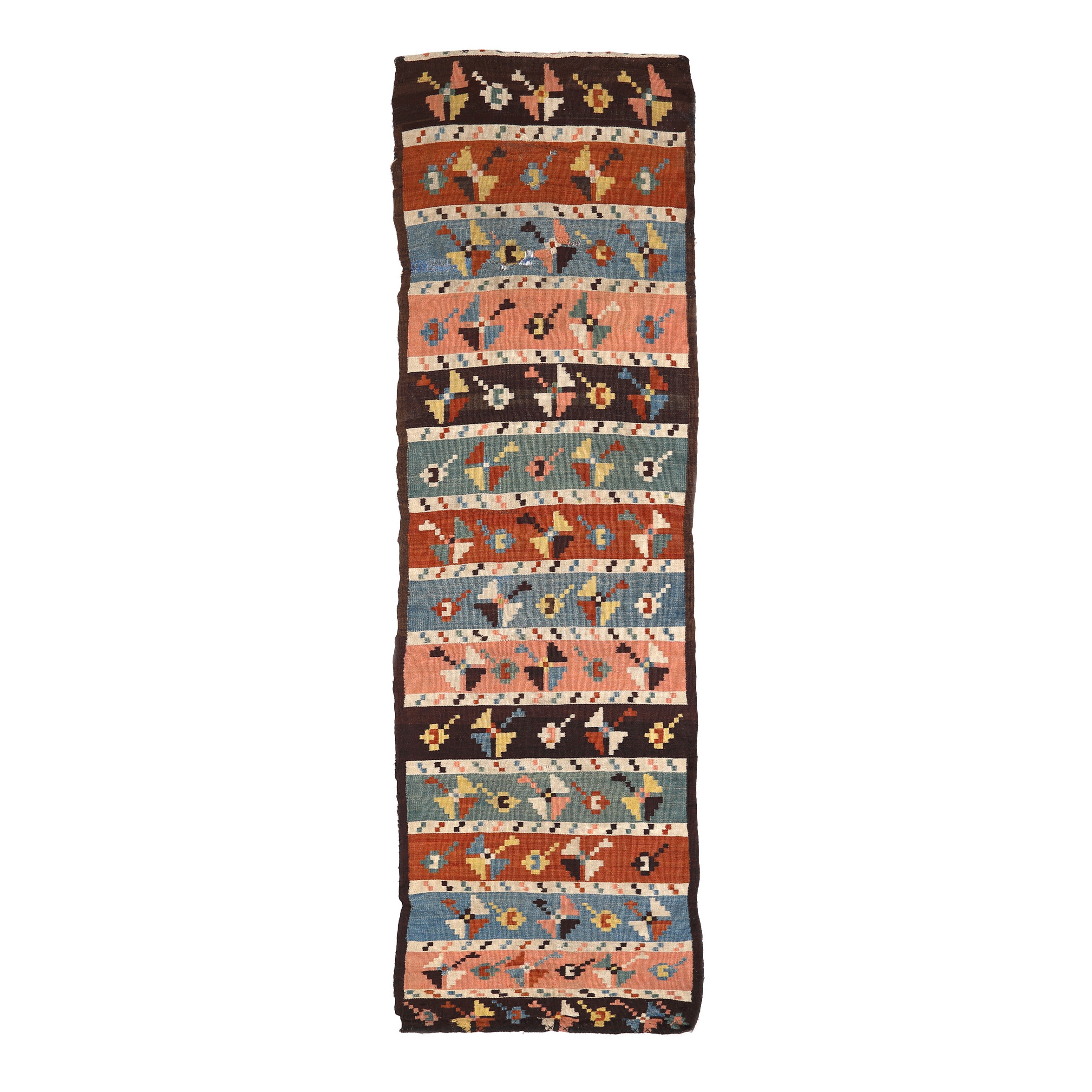 Carpet from Bessarabia made of wool, decorated with floral motifs, 19th century
