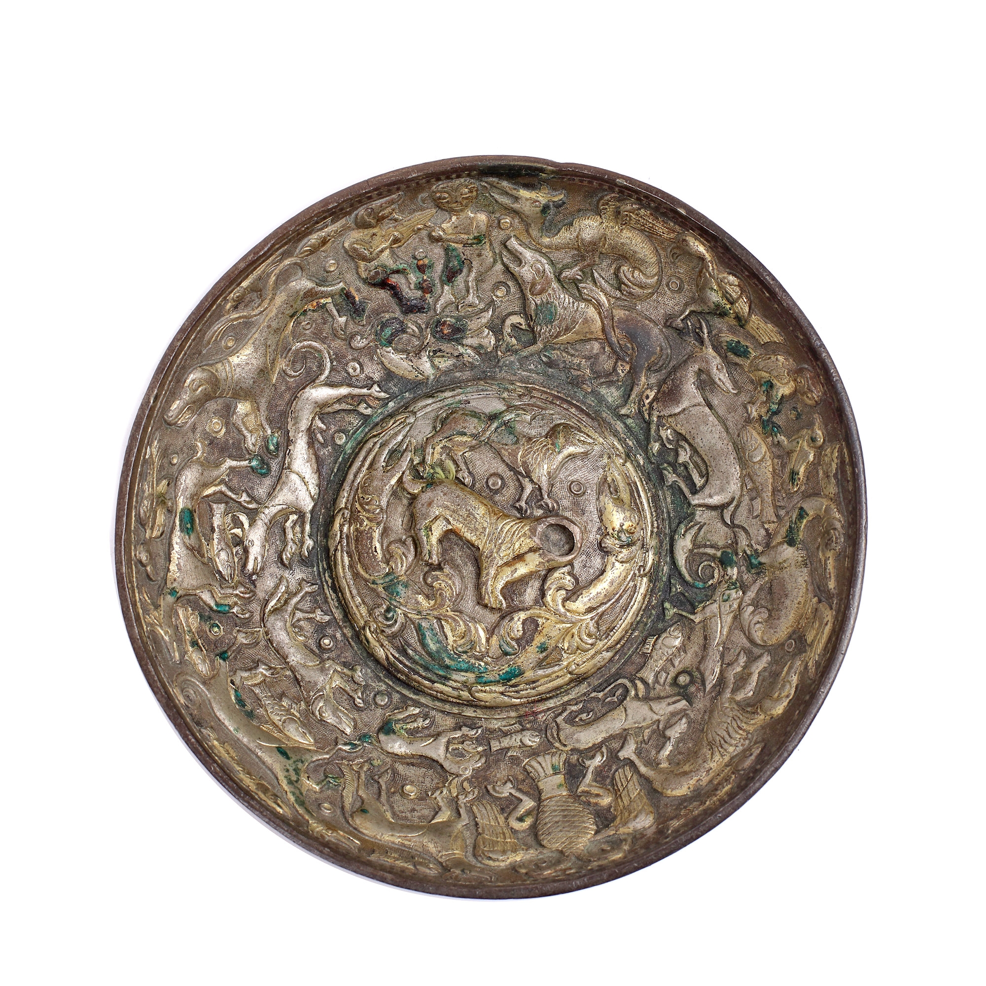 Vas din argint decorat cu animale fantastice, păsări și acvila bicefală, Serbia, pre-1540, piesă rară, de colecție