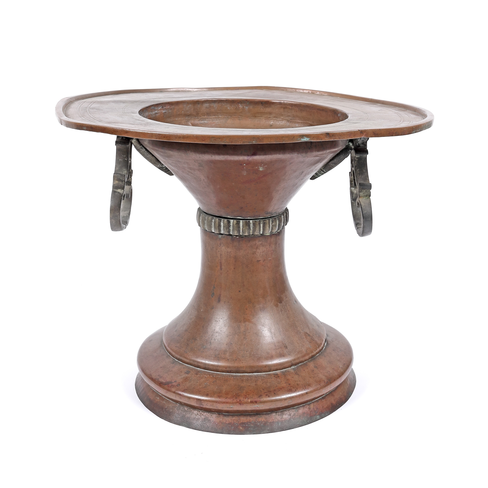 "Mangal" - metal pot in which coal is lit and which serves in winter for heating, Balkan workshop, marked "Suleymanie", the second half of the 19th century
